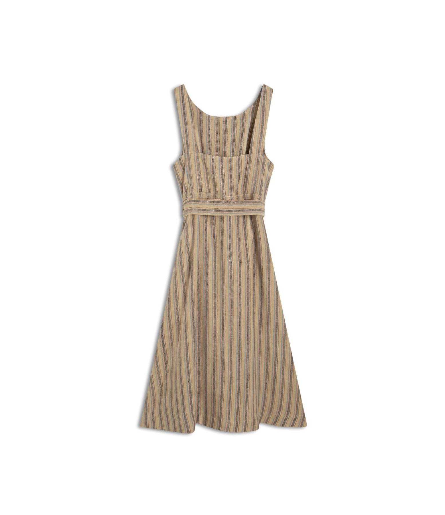 Vestido Linho  Ana  Fio Tinto Caramelo