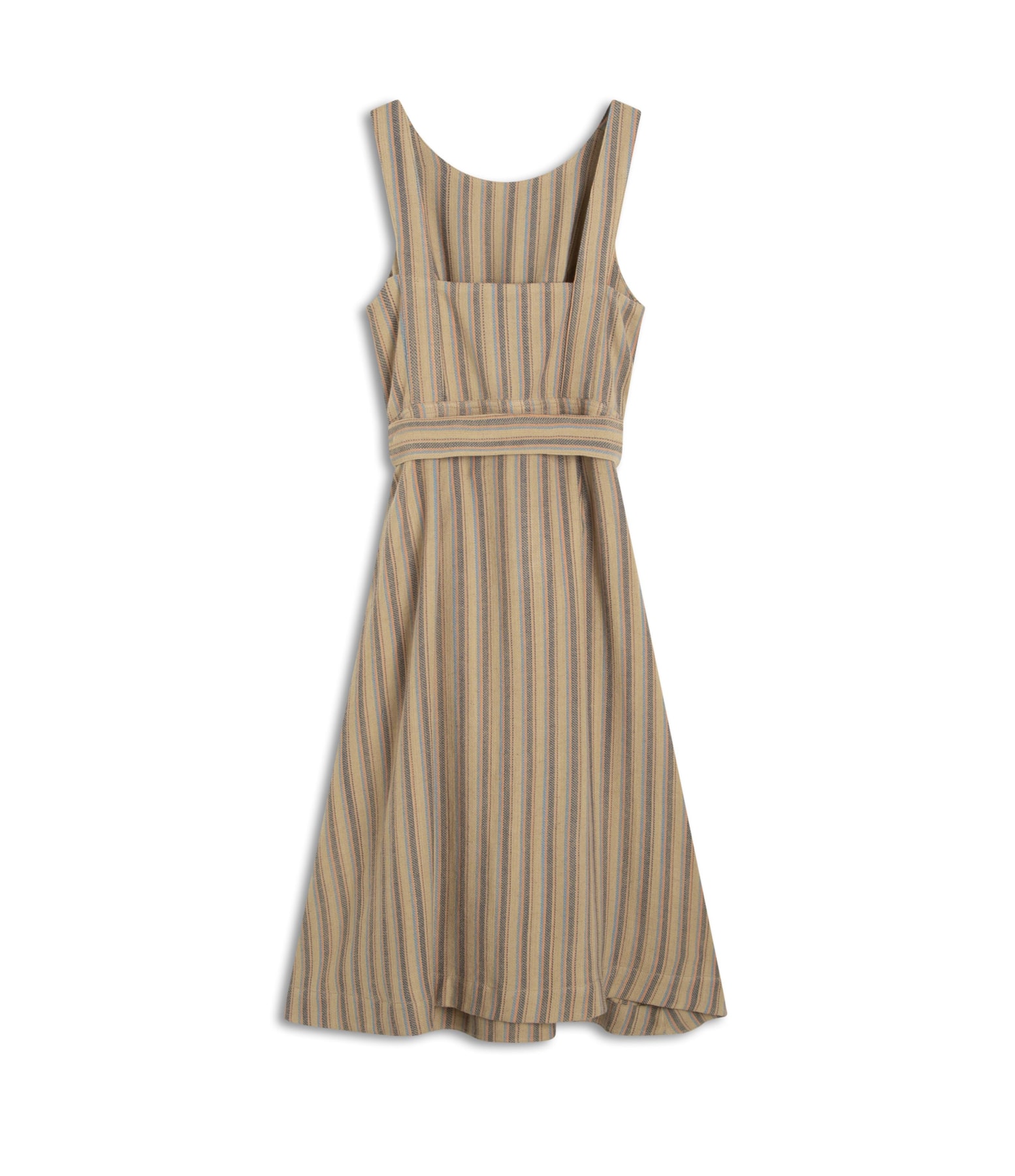 Vestido Linho  Ana  Fio Tinto Caramelo