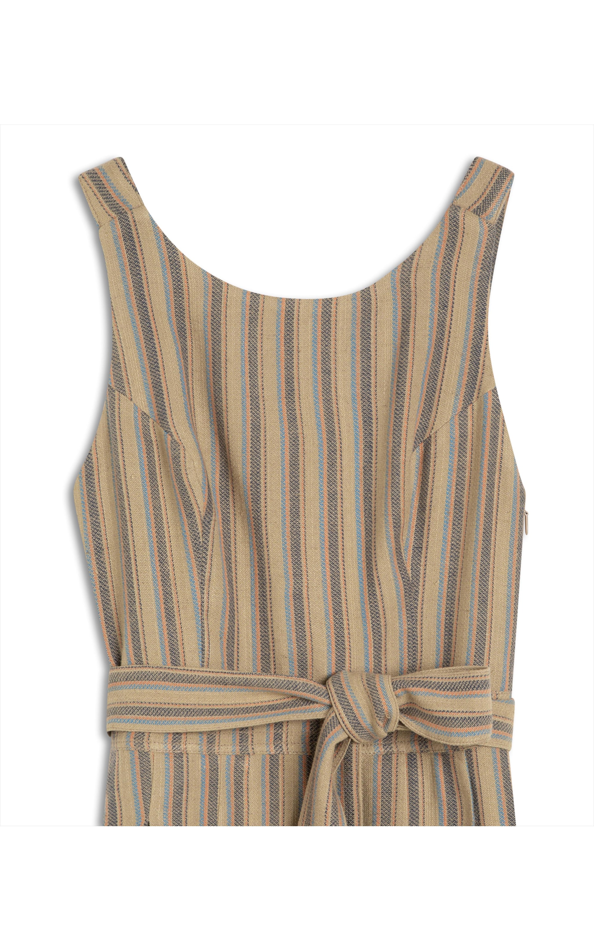 Vestido Linho  Ana  Fio Tinto Caramelo