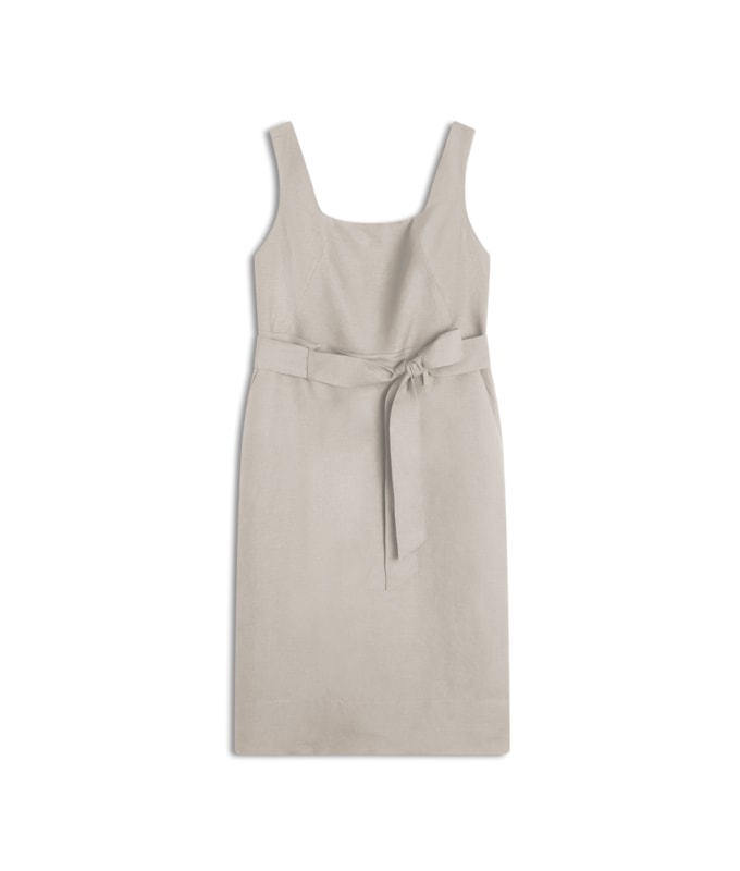 Vestido Linho  Atlas Bege
