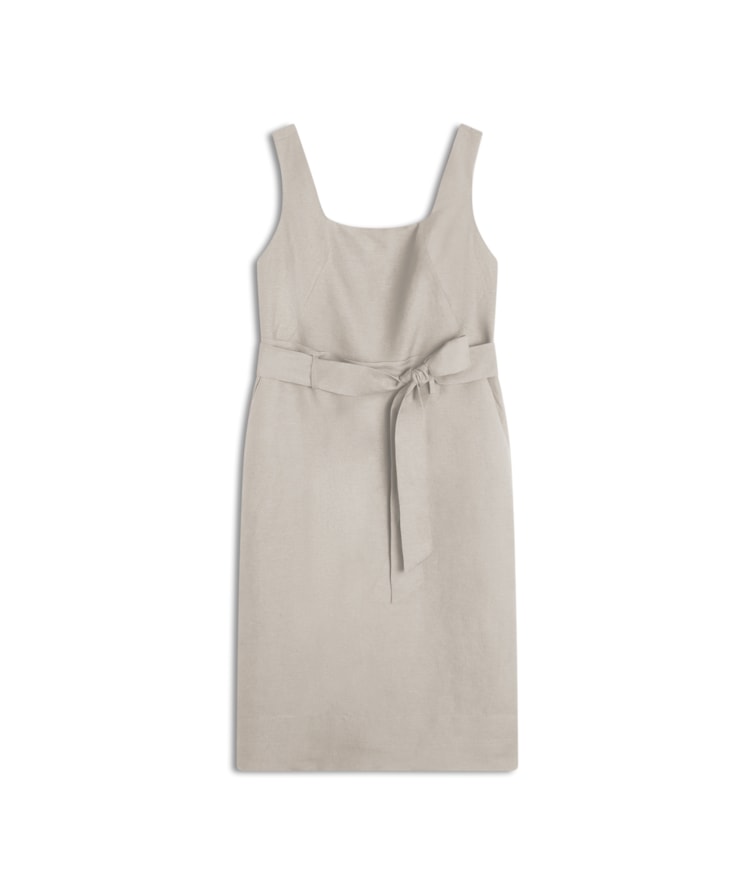 Vestido Linho  Atlas Bege