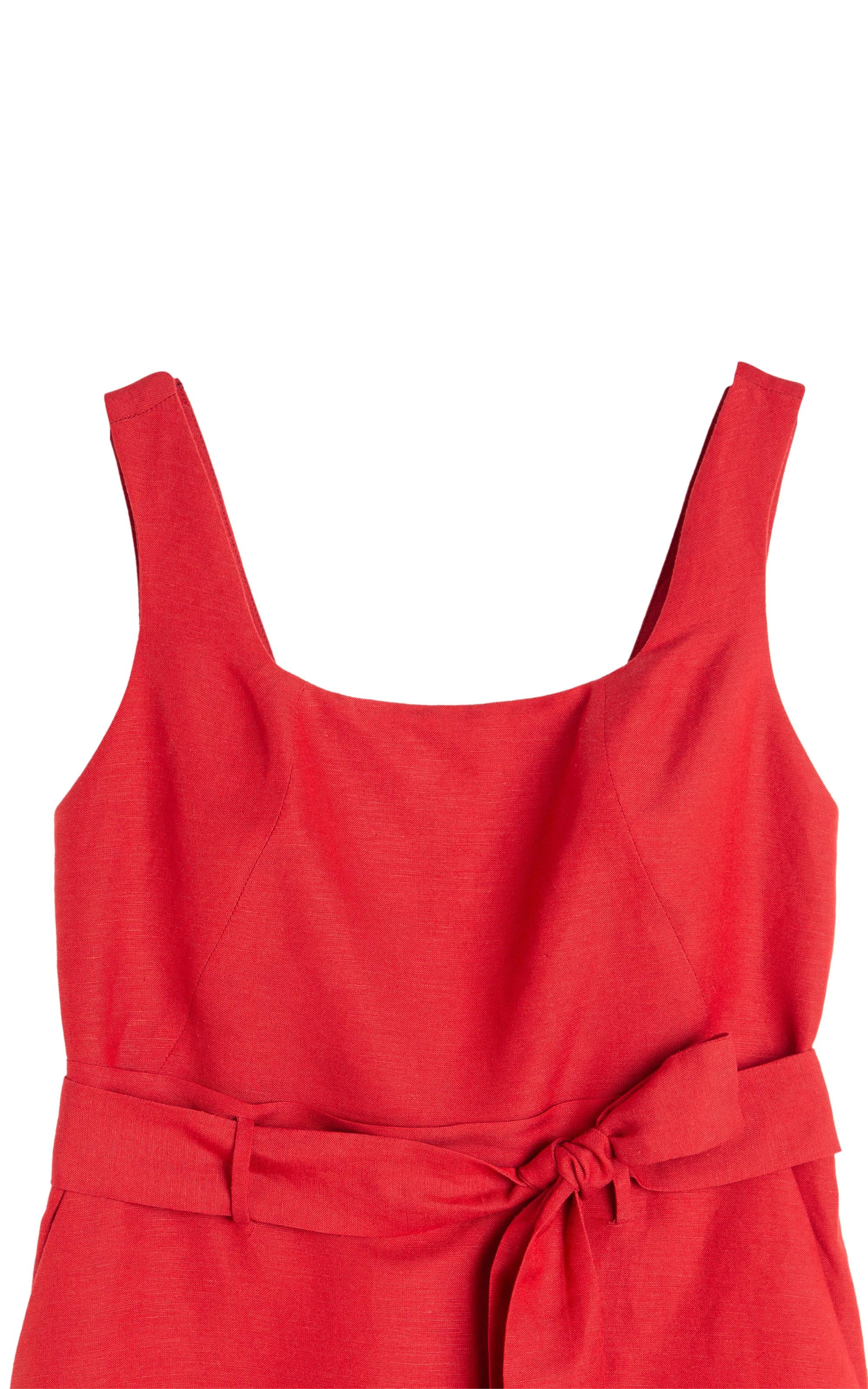Vestido Linho  Atlas Bordeaux