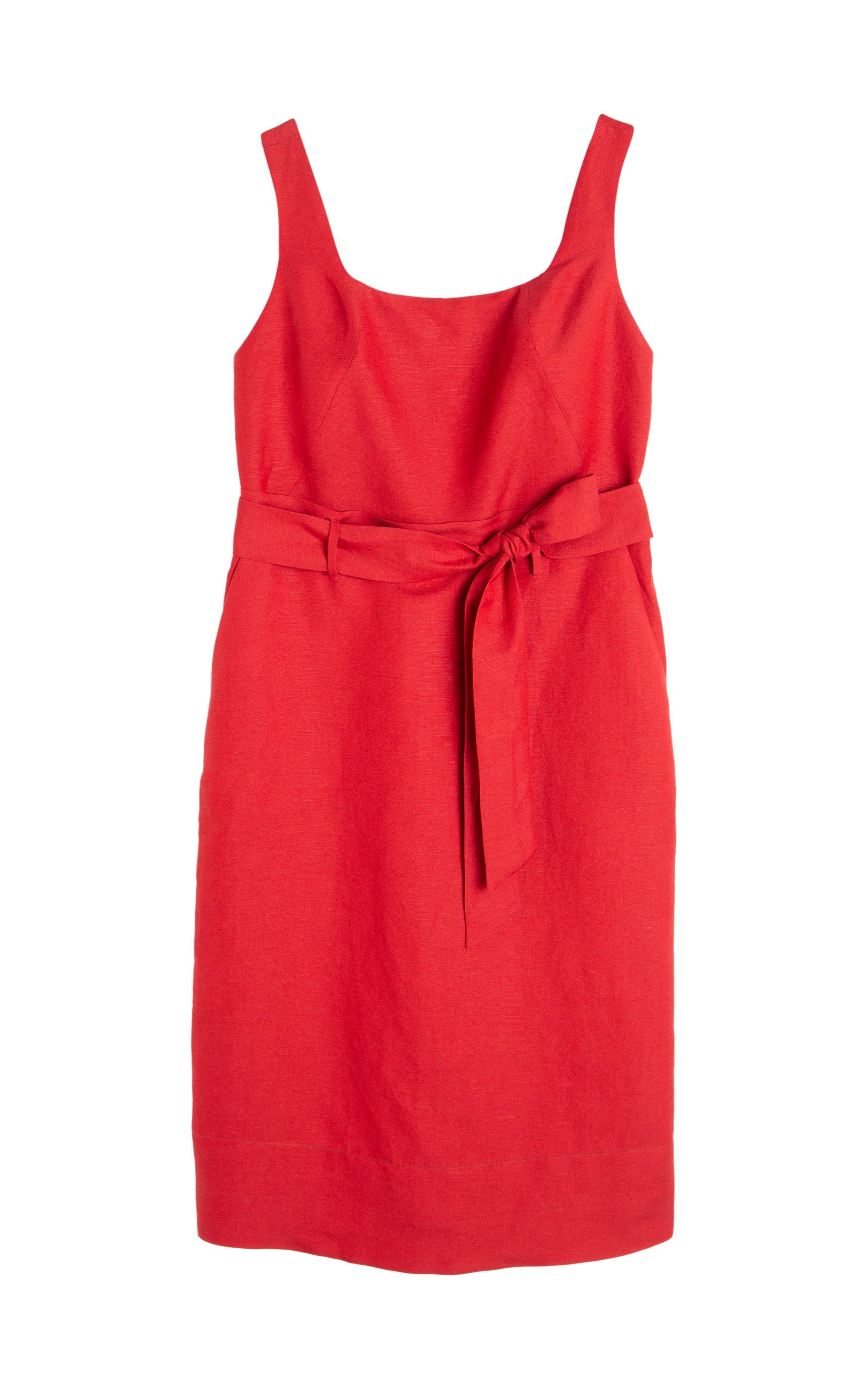 Vestido Linho  Atlas Bordeaux