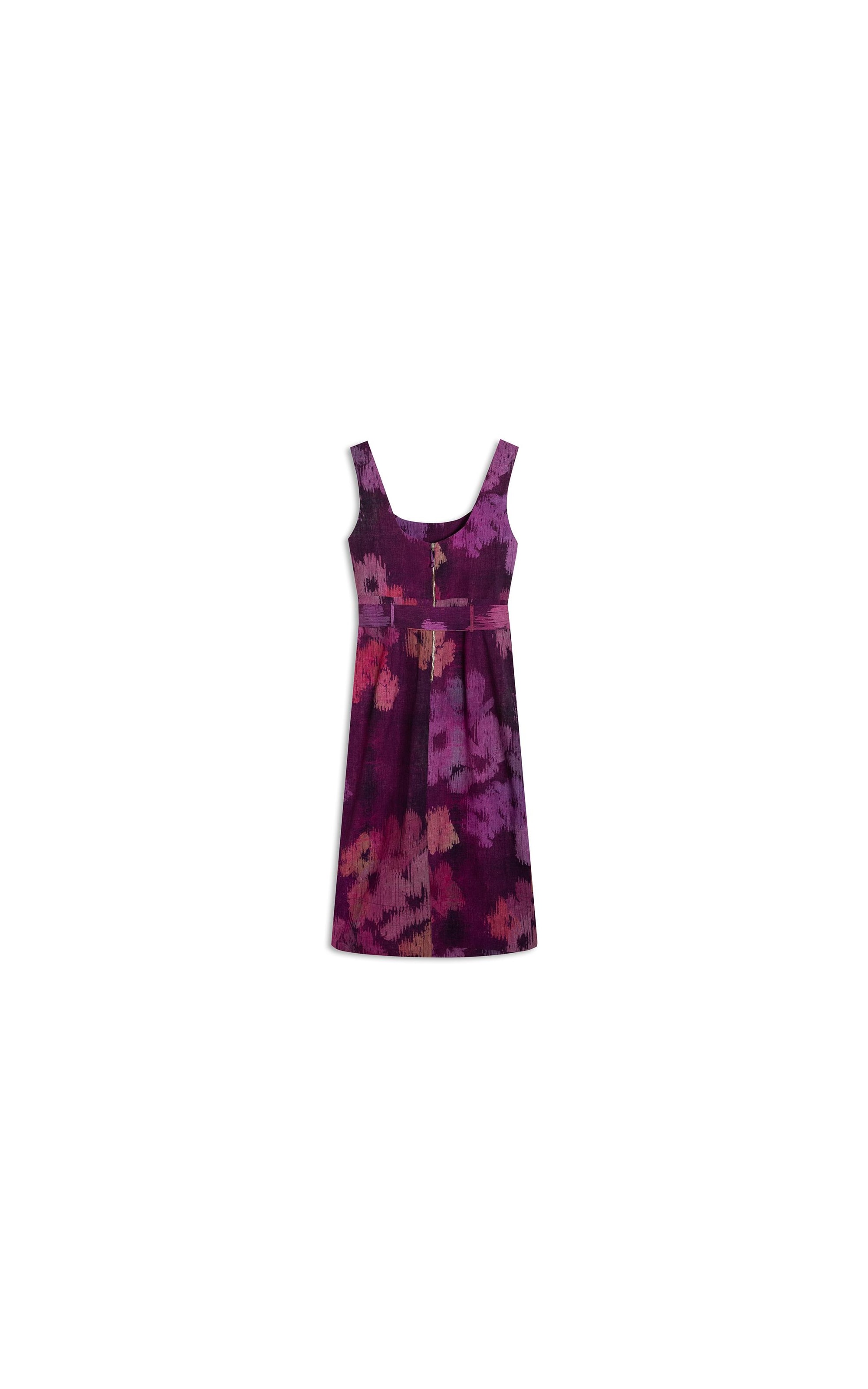 Vestido Linho  Atlas  Est Velvet Beringela
