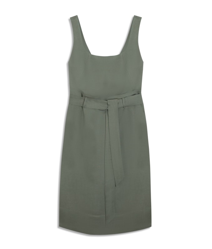 Vestido Linho  Atlas Verde Militar