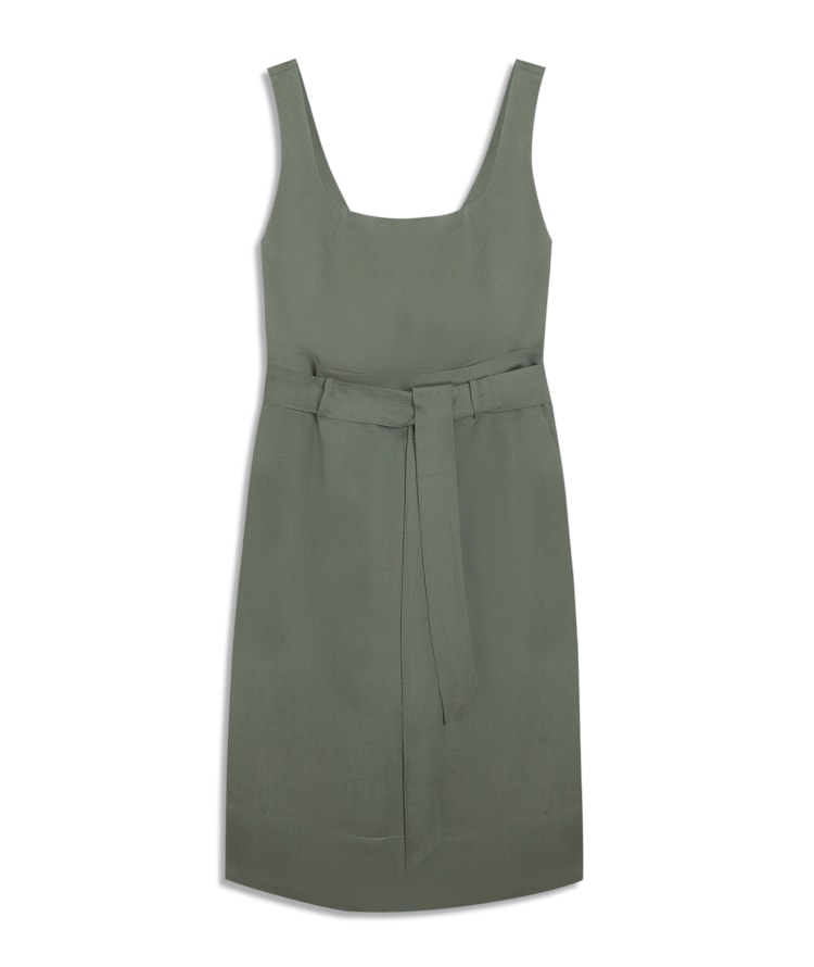 Vestido Linho  Atlas Verde Militar