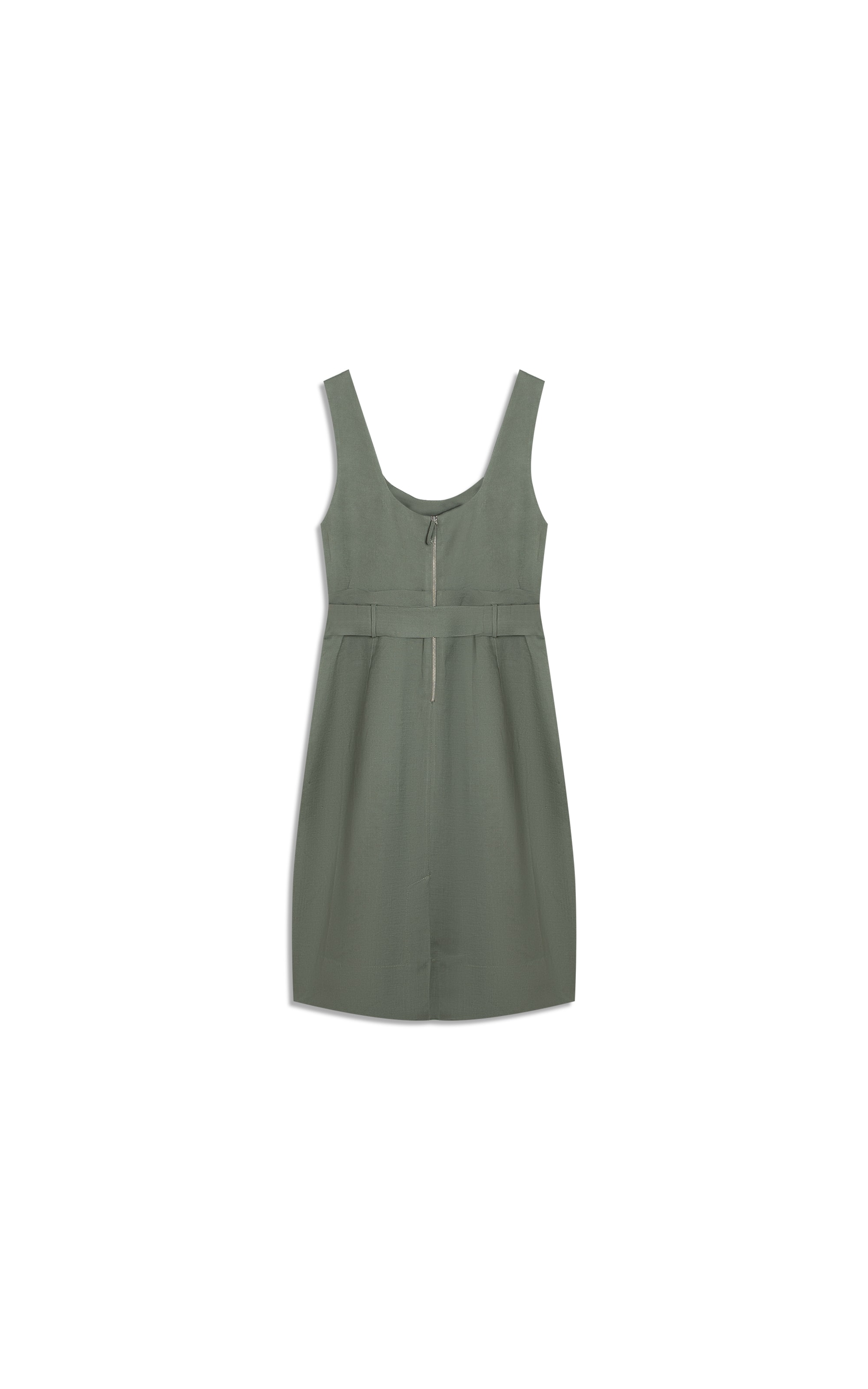 Vestido Linho  Atlas Verde Militar