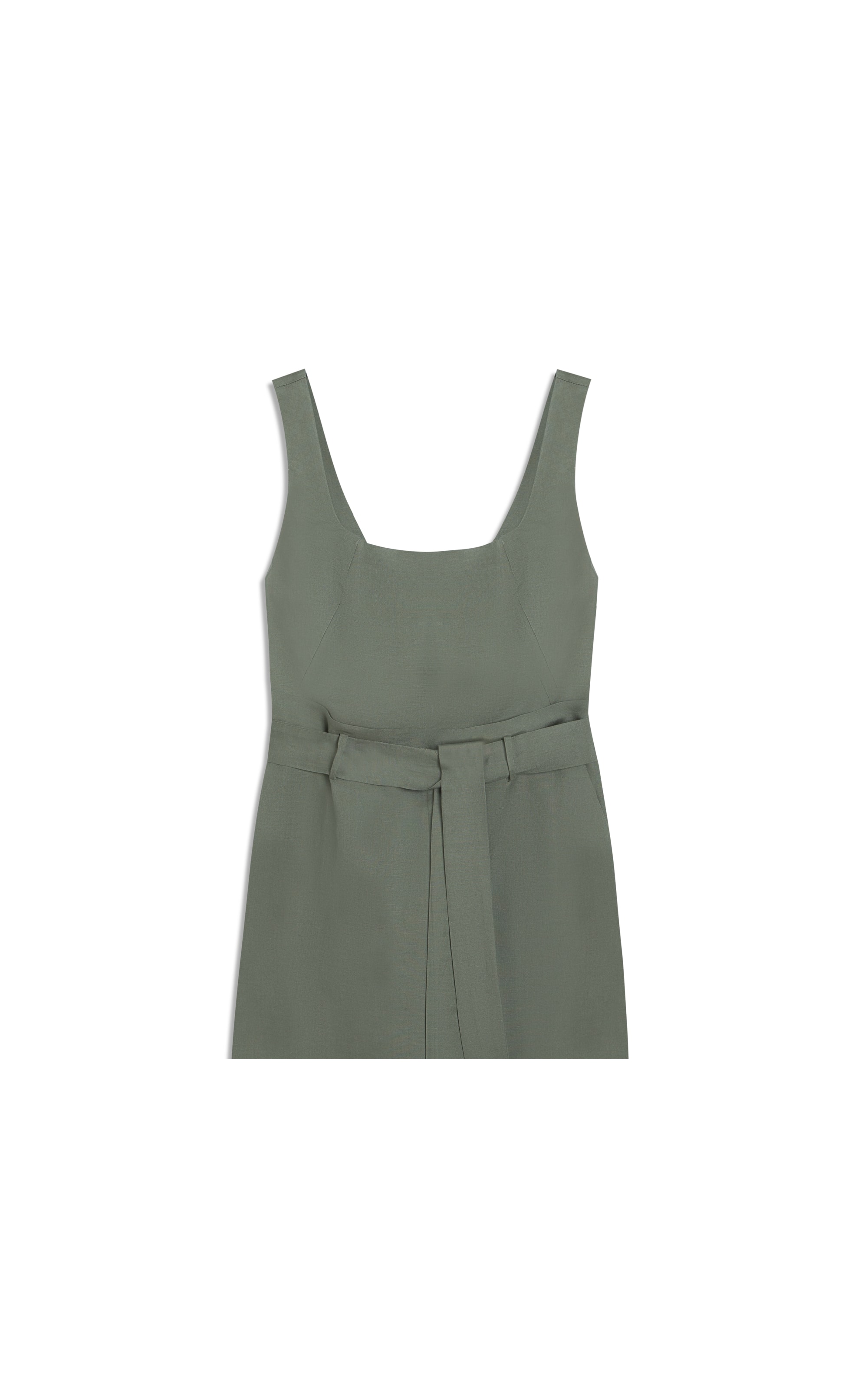 Vestido Linho  Atlas Verde Militar