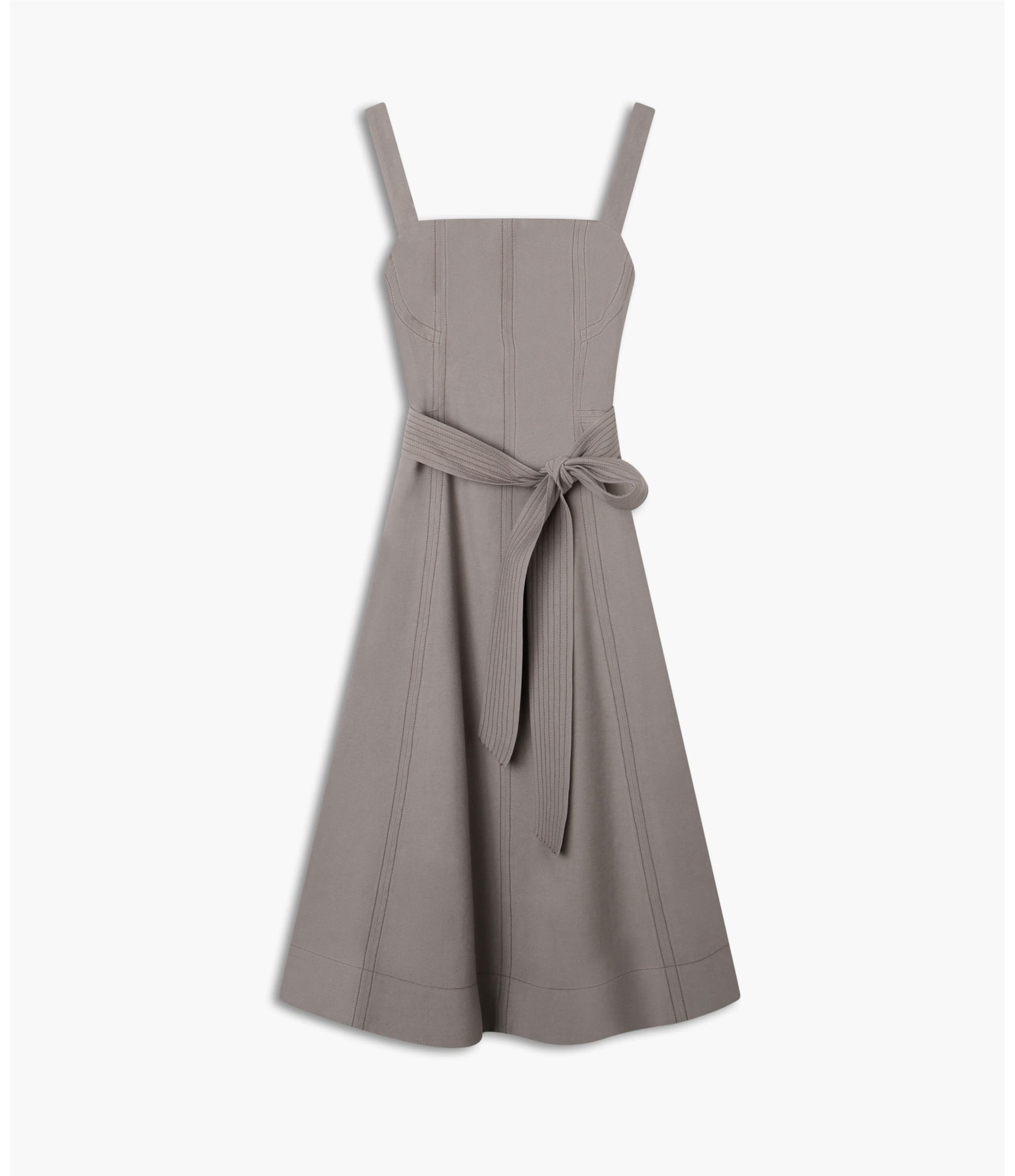 Vestido Linho  Bali  Liso Prata