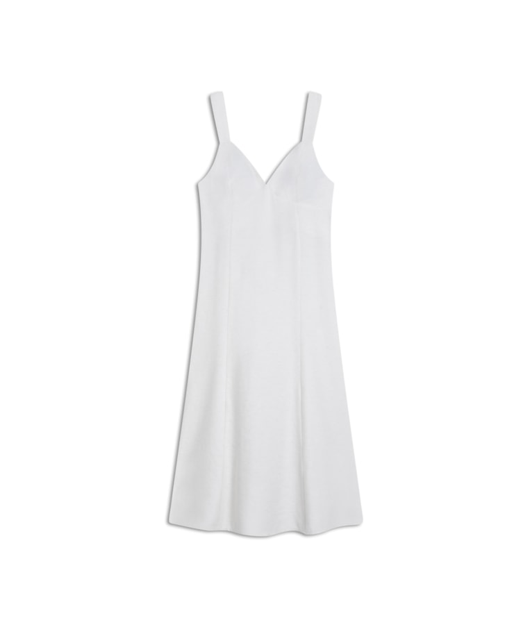 Vestido Linho  Balsas  Liso Off White