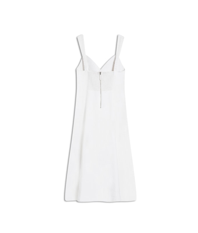 Vestido Linho  Balsas  Liso Off White