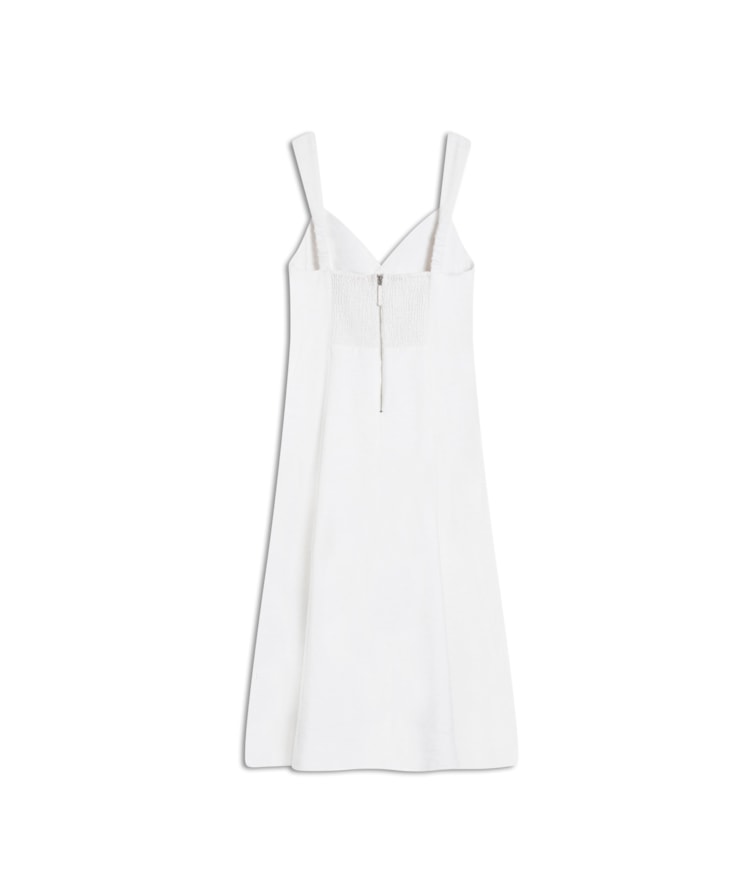Vestido Linho  Balsas  Liso Off White