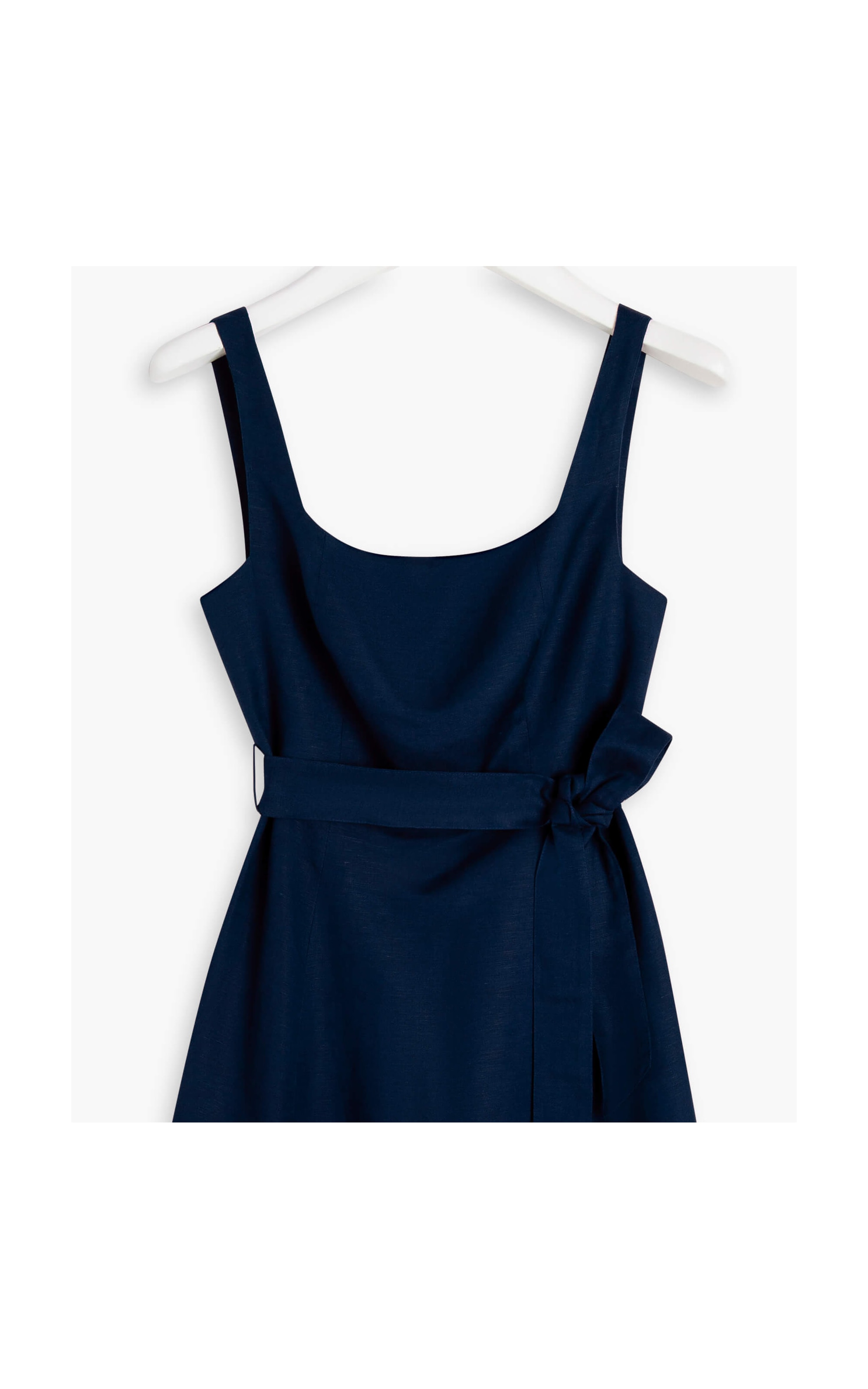 Vestido Linho  Bethânia  Liso Marinho