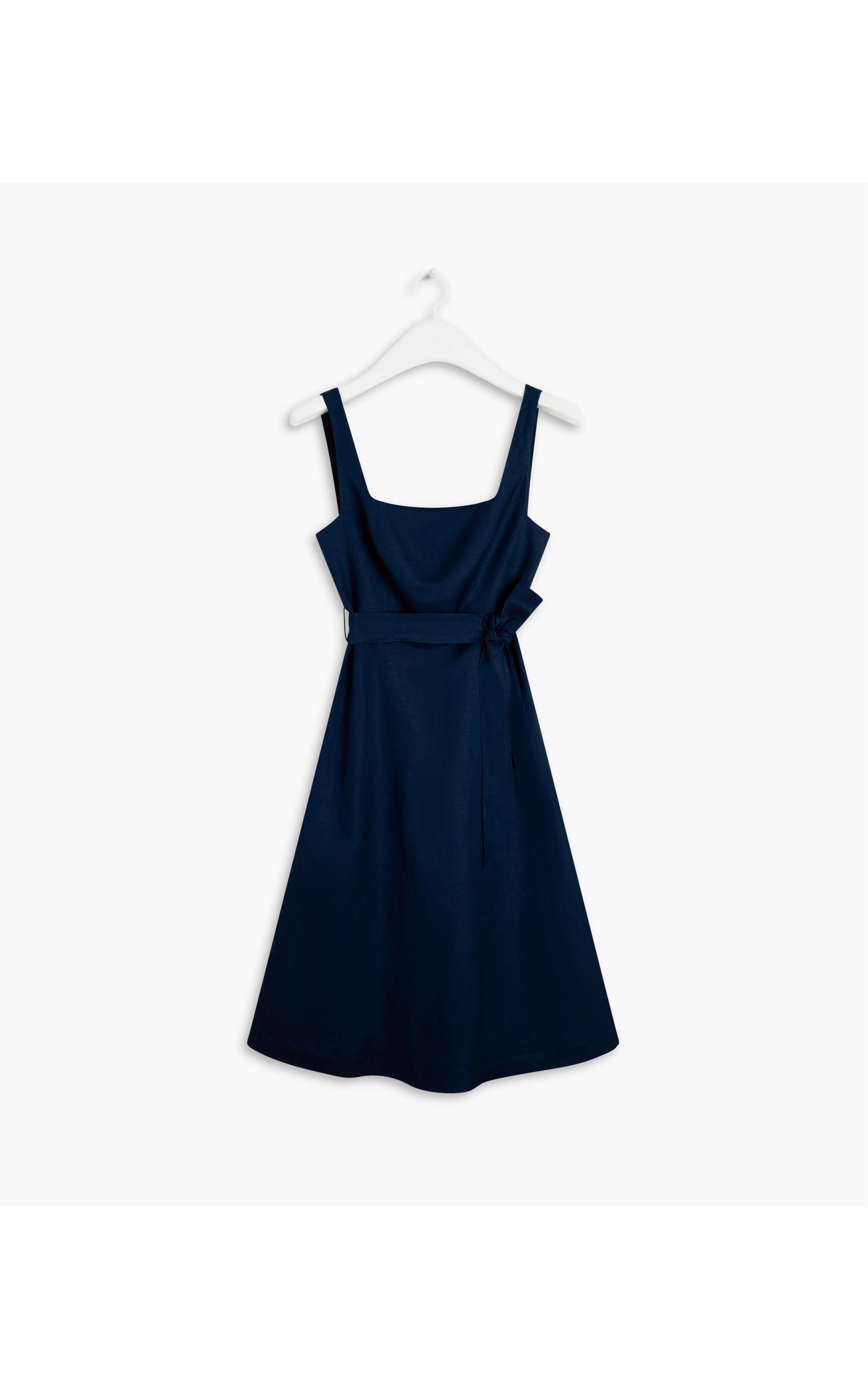 Vestido Linho  Bethânia  Liso Marinho