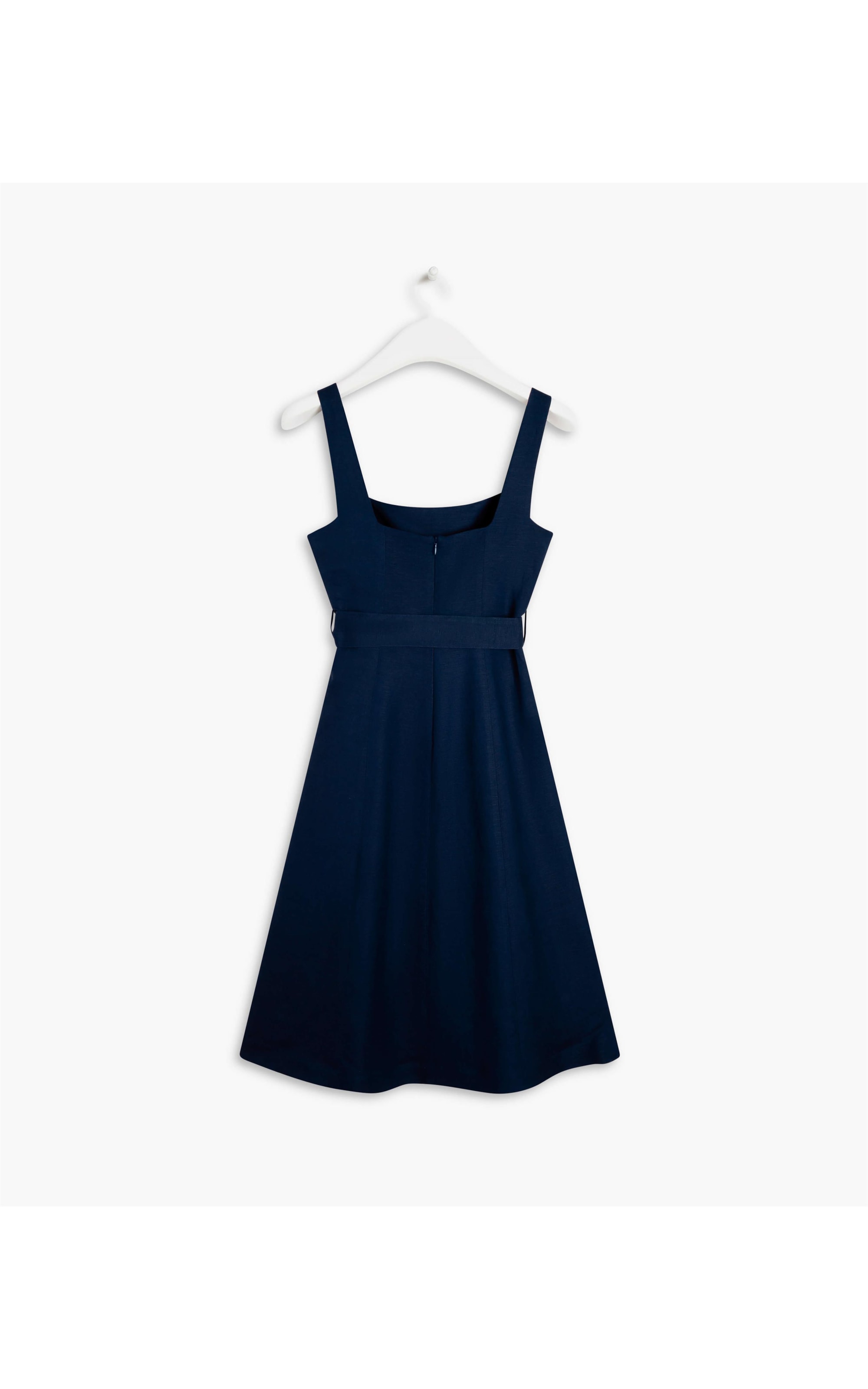 Vestido Linho  Bethânia  Liso Marinho