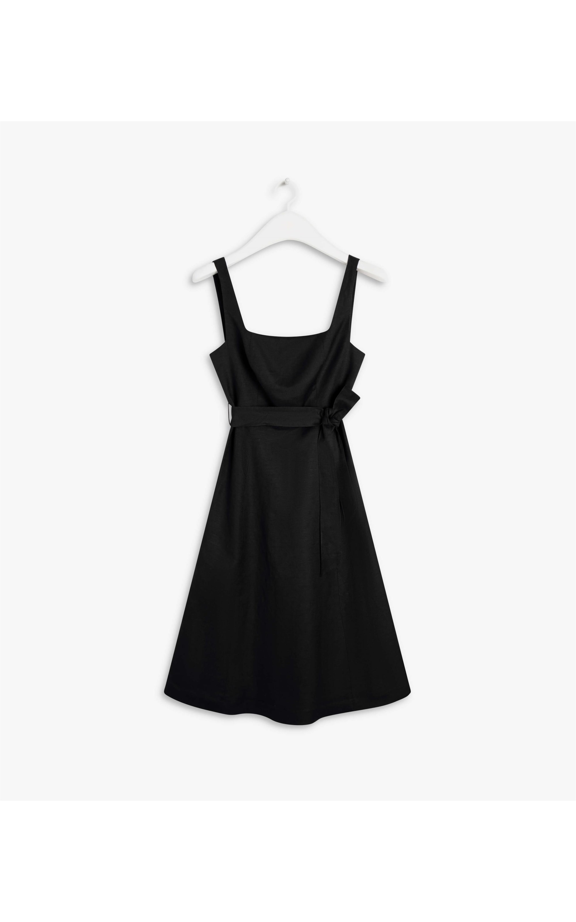 Vestido Linho  Bethânia  Liso Preto