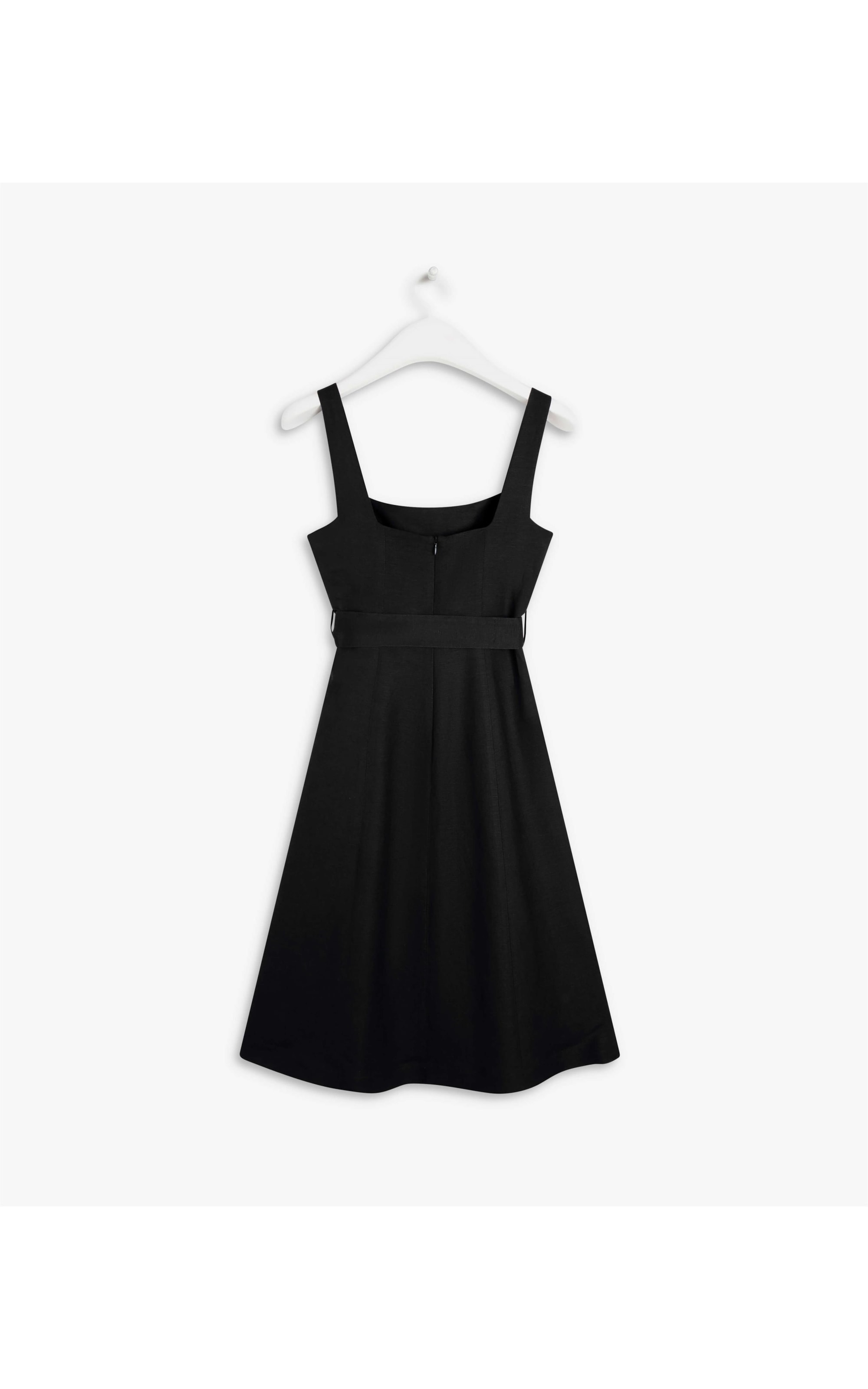 Vestido Linho  Bethânia  Liso Preto