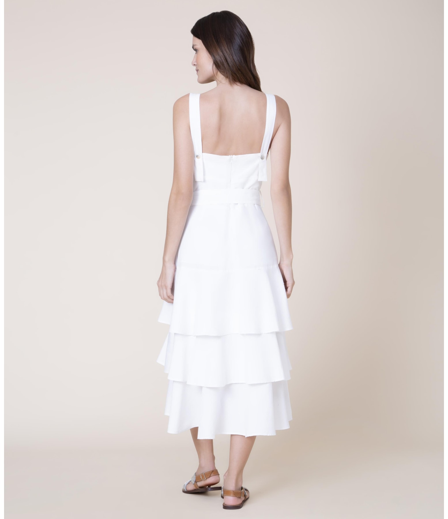 Vestido Linho  Betina Branco