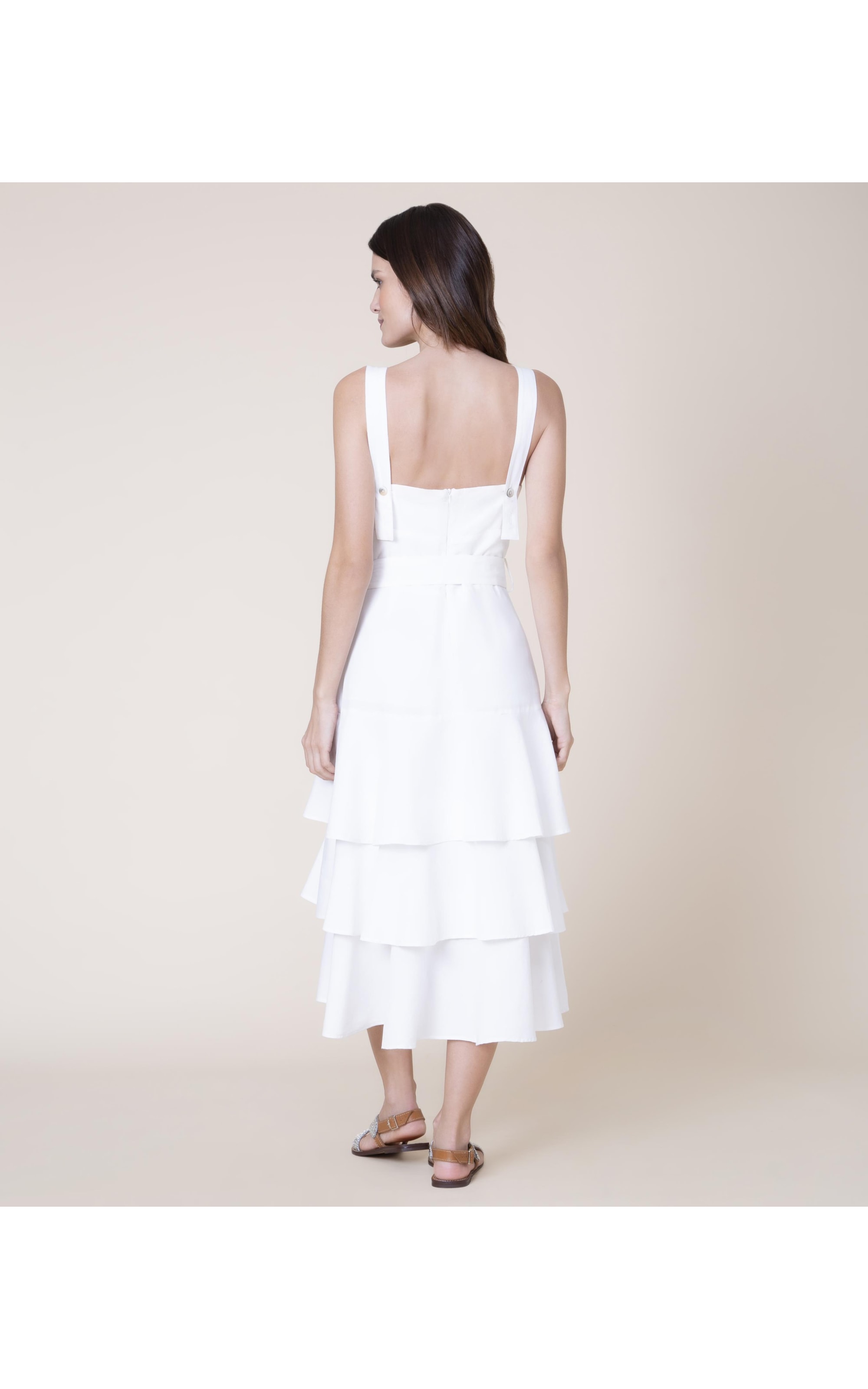 Vestido Linho  Betina Branco