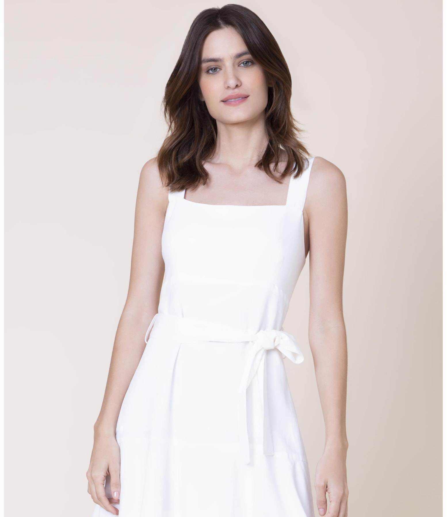 Vestido Linho  Betina Branco