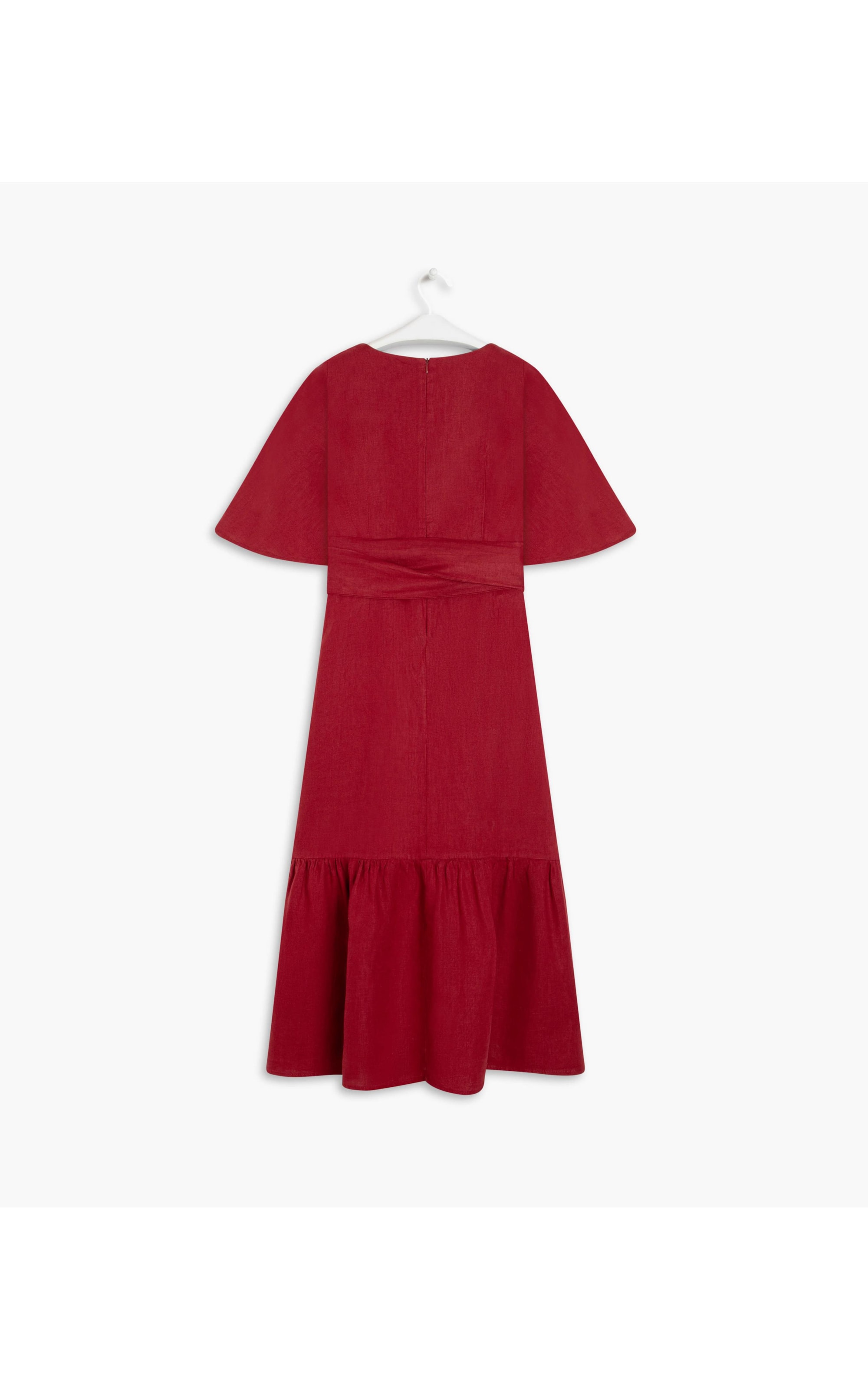 Vestido Linho  Brigite  Liso Vinho