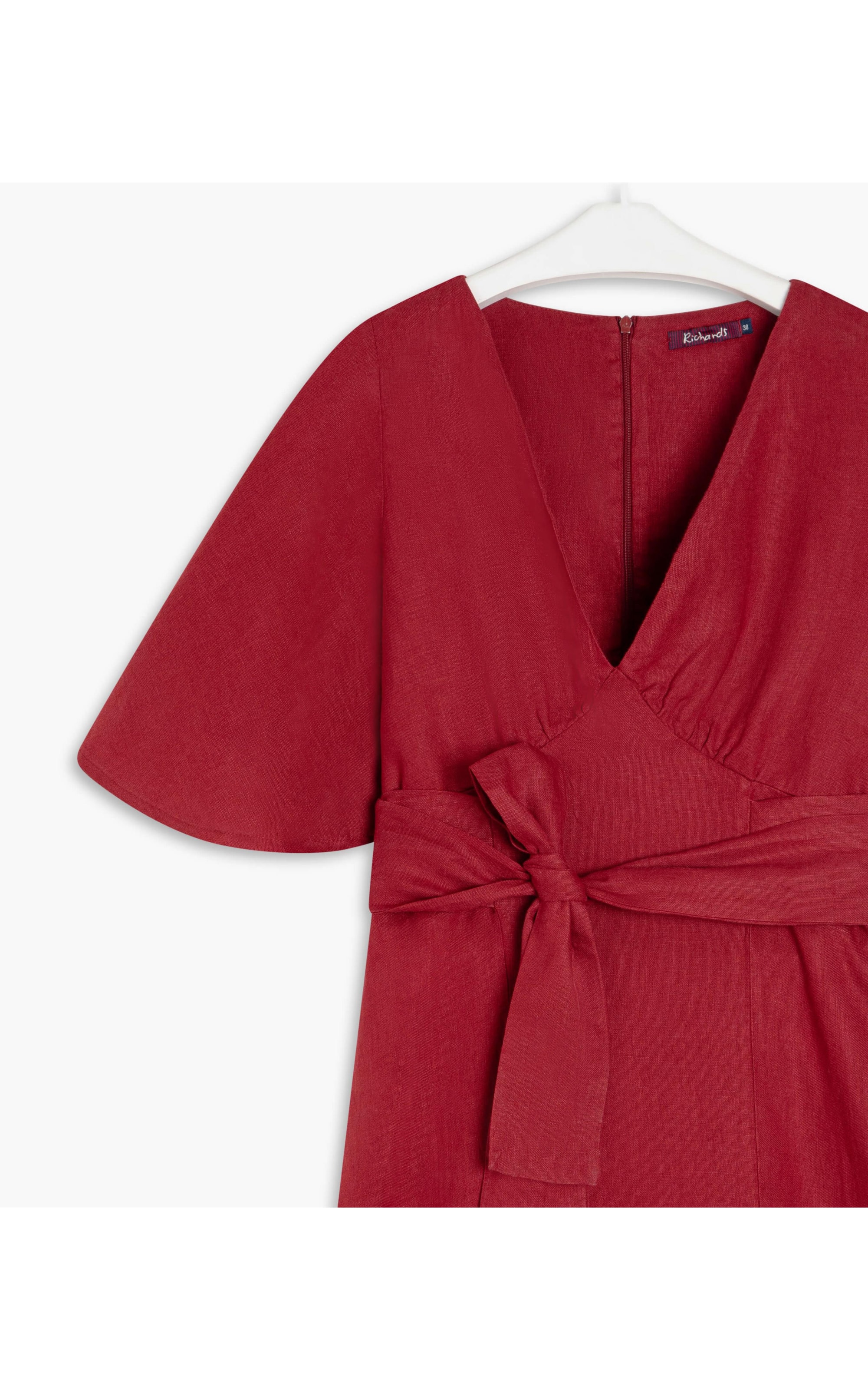 Vestido Linho  Brigite  Liso Vinho