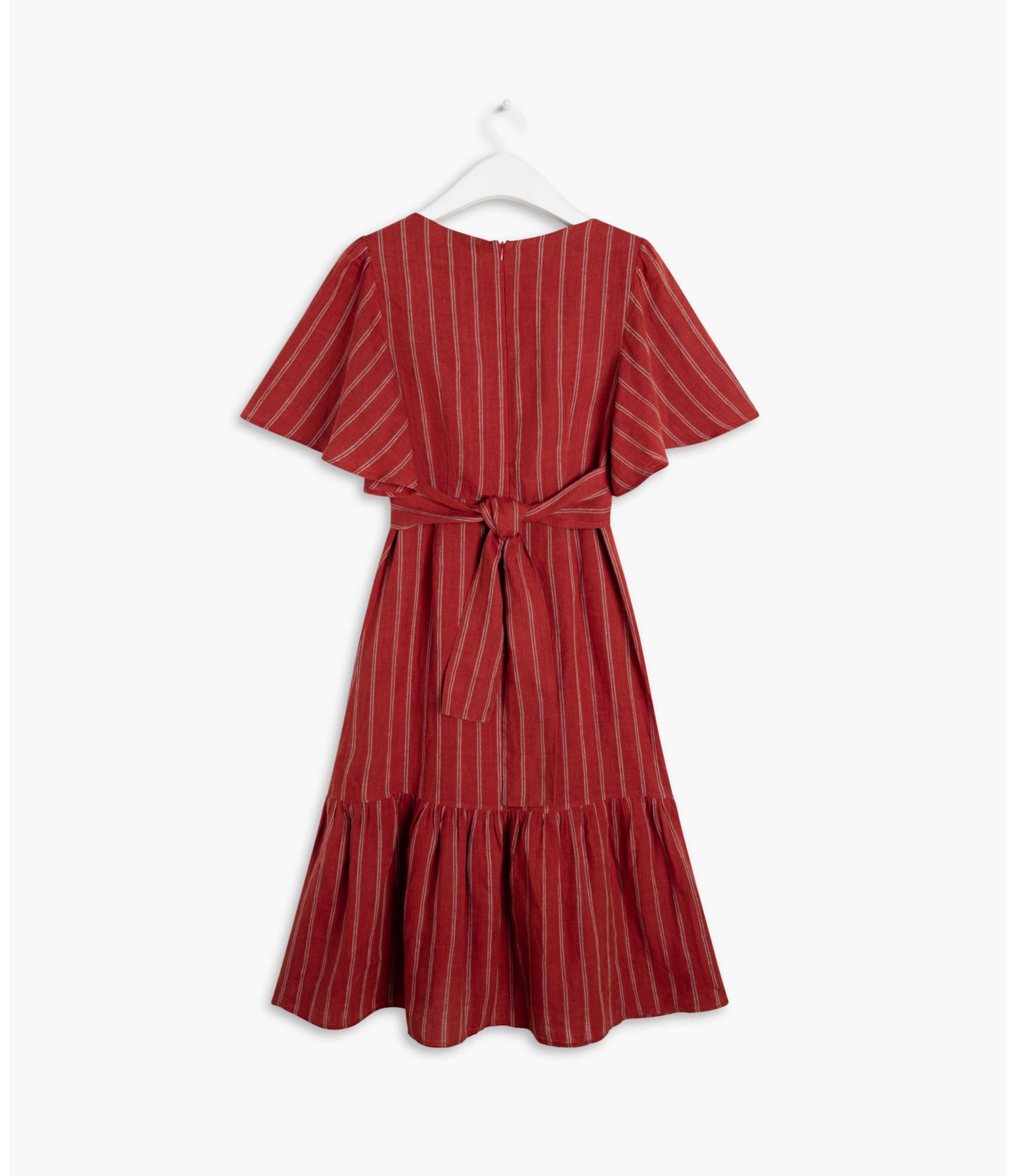 Vestido Linho  Brigite  Liso Vinho