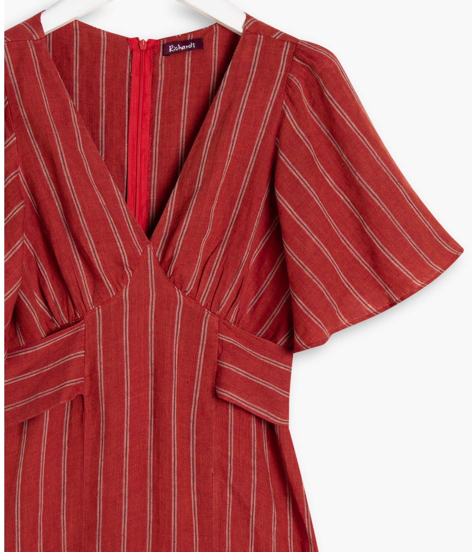 Vestido Linho  Brigite  Liso Vinho