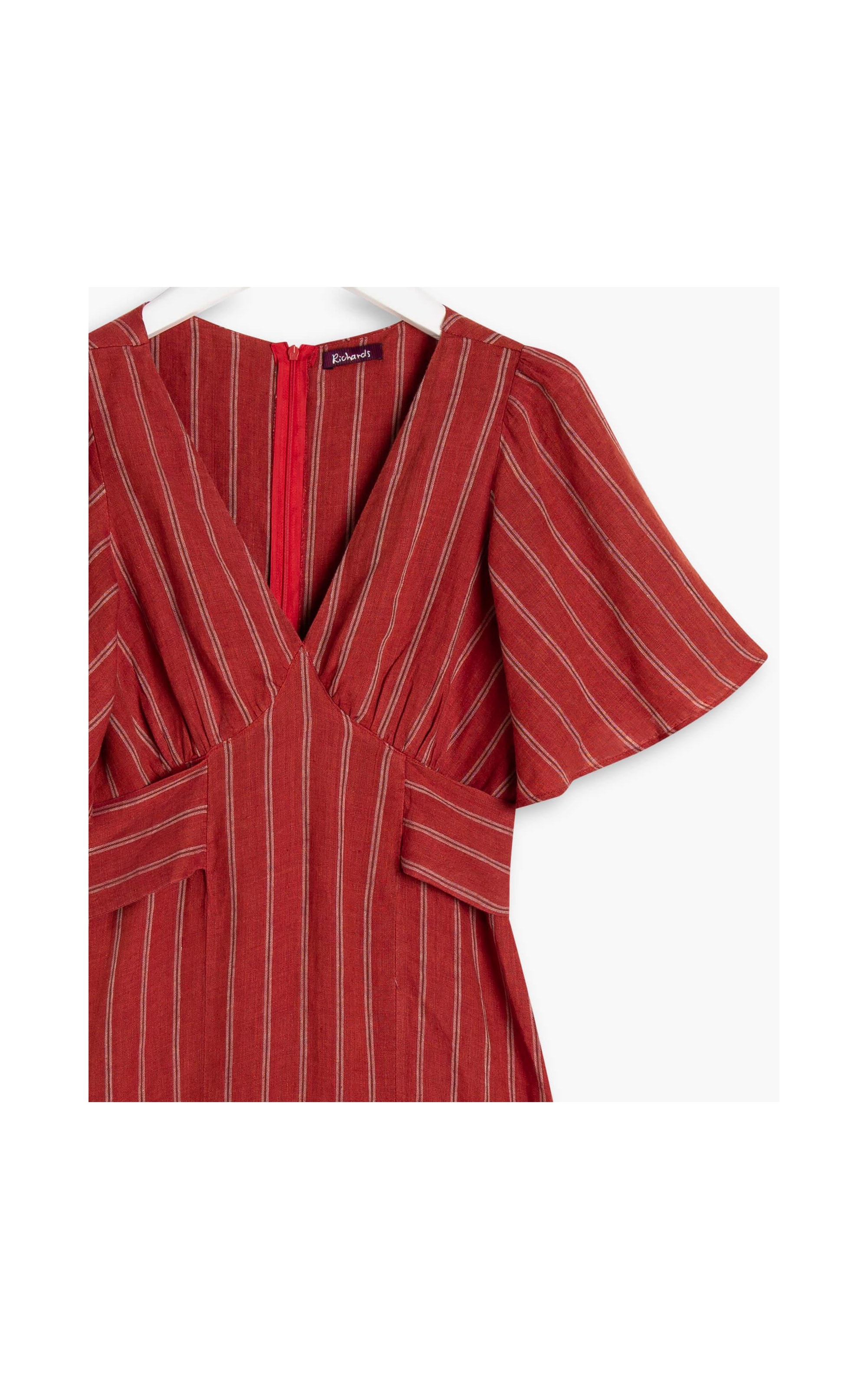Vestido Linho  Brigite  Liso Vinho