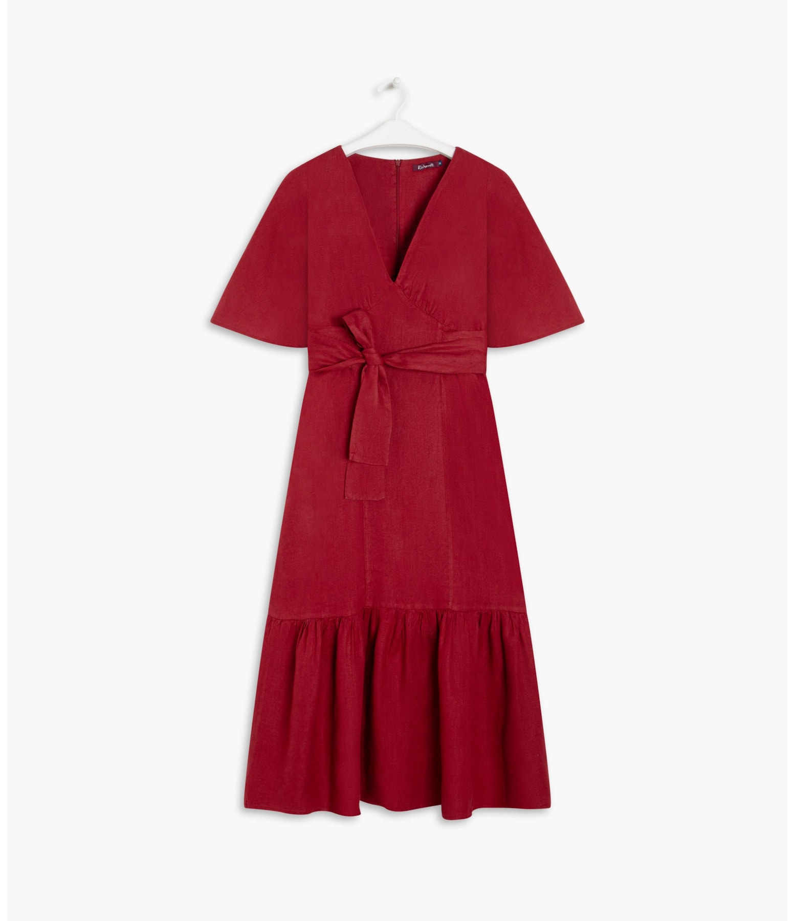 Vestido Linho  Brigite  Liso Vinho