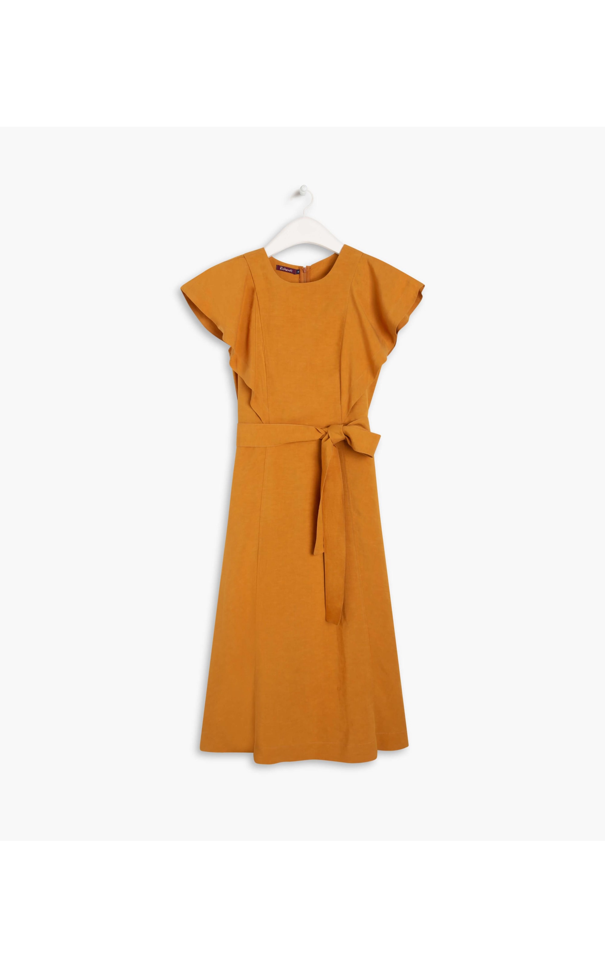 Vestido Linho  Carmini Mostarda
