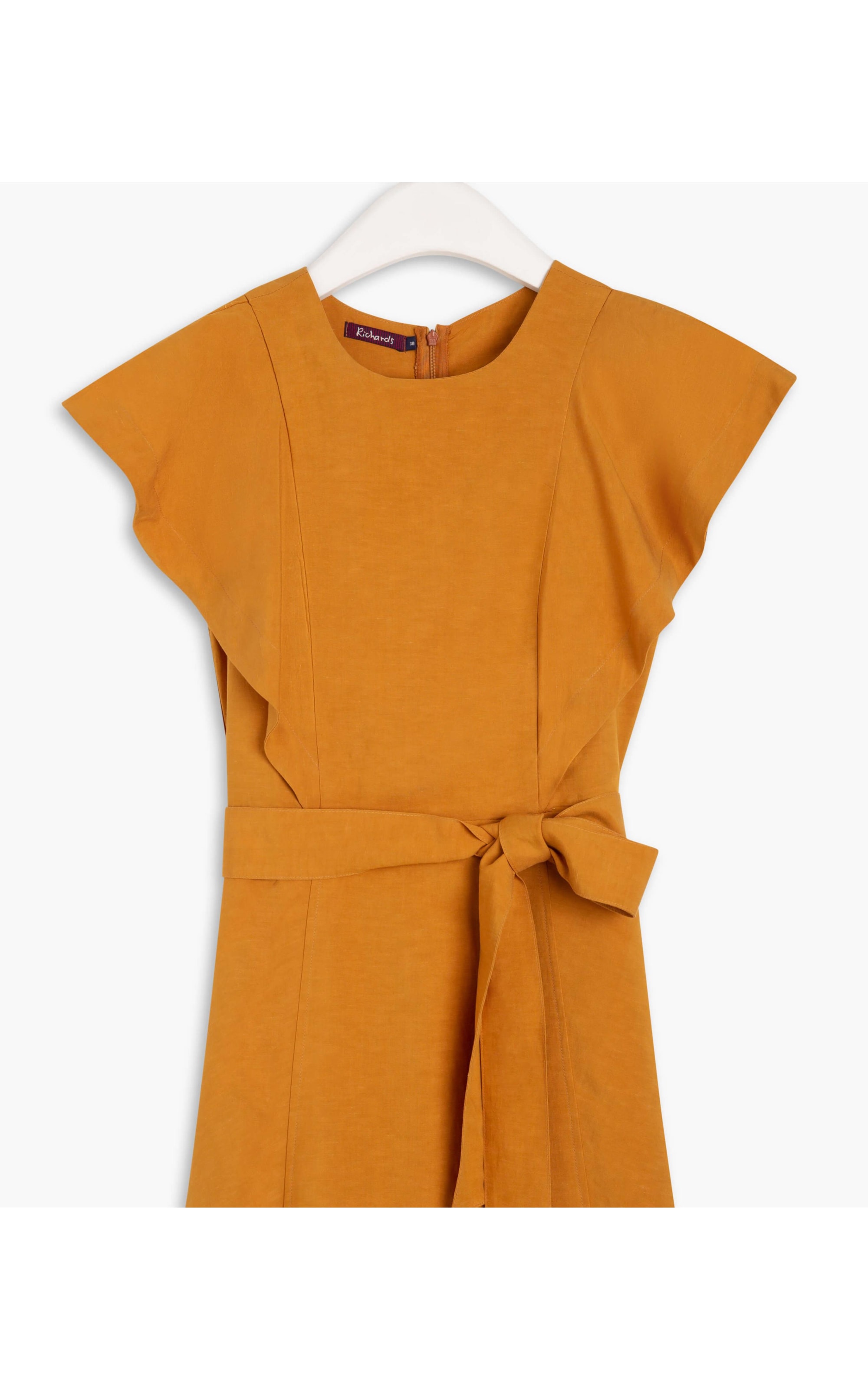 Vestido Linho  Carmini Mostarda