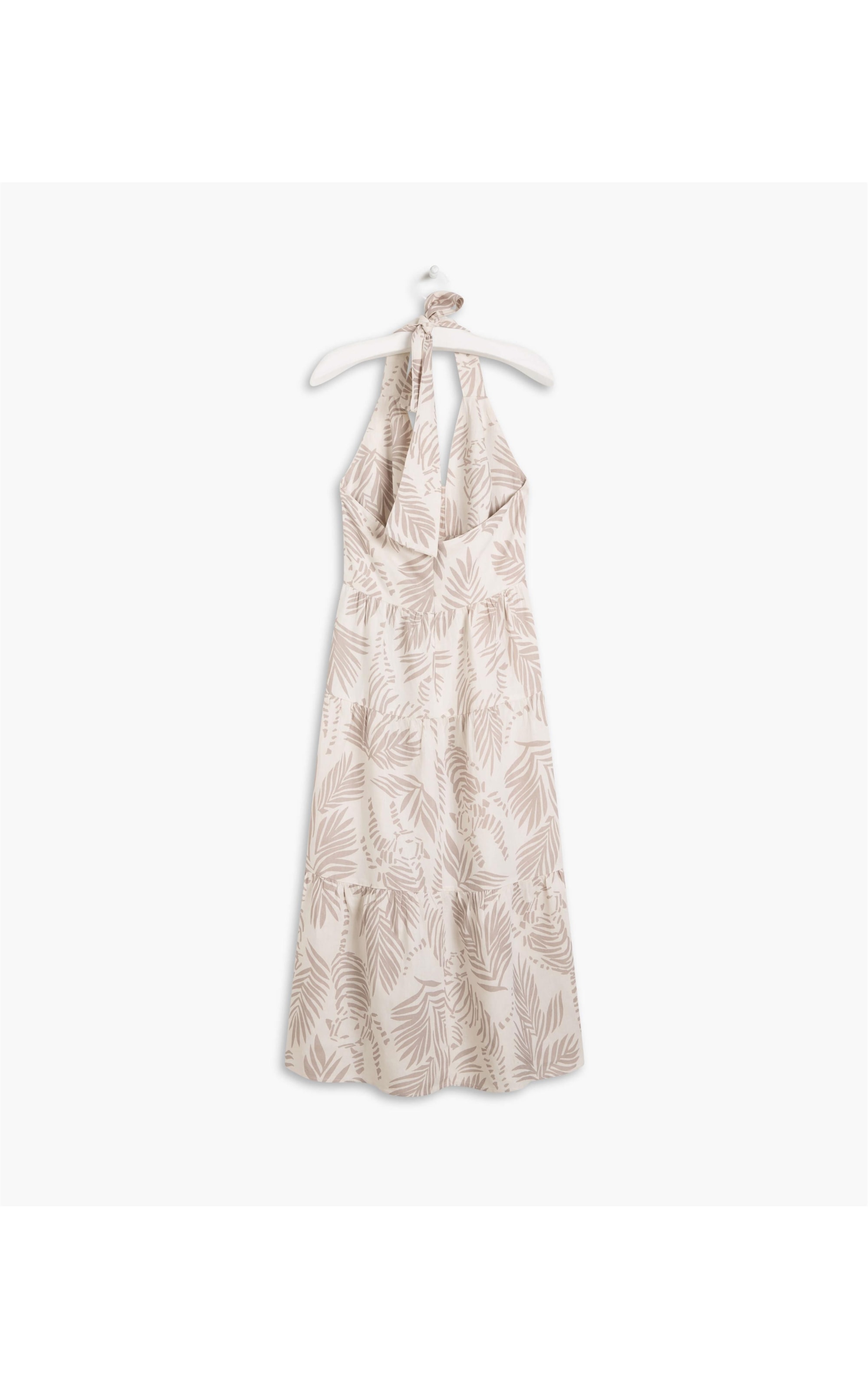 Vestido Linho  Cleo  Est Folhas Tigre Sandy