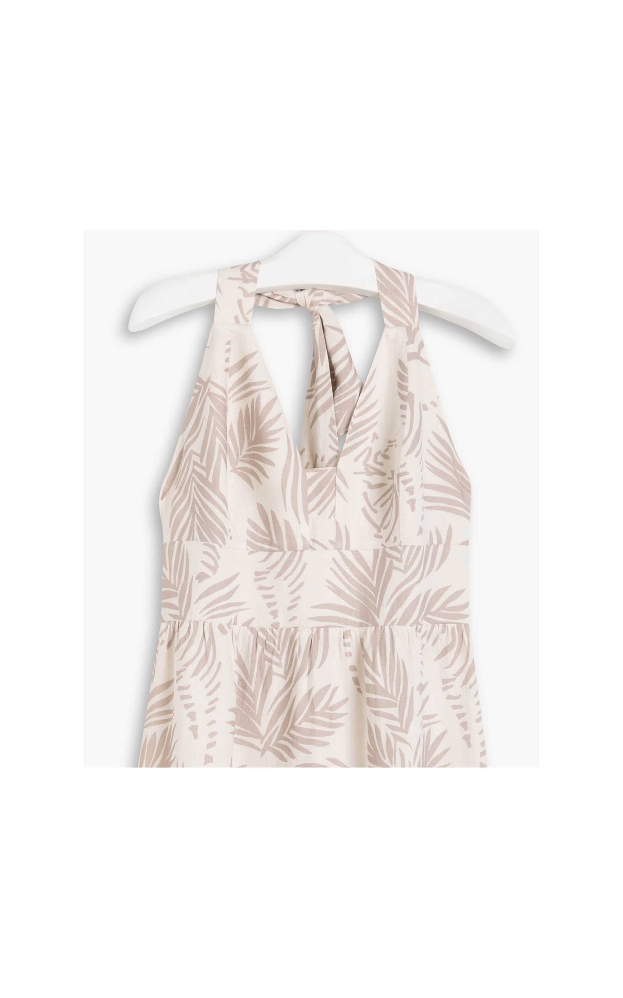 Vestido Linho  Cleo  Est Folhas Tigre Sandy