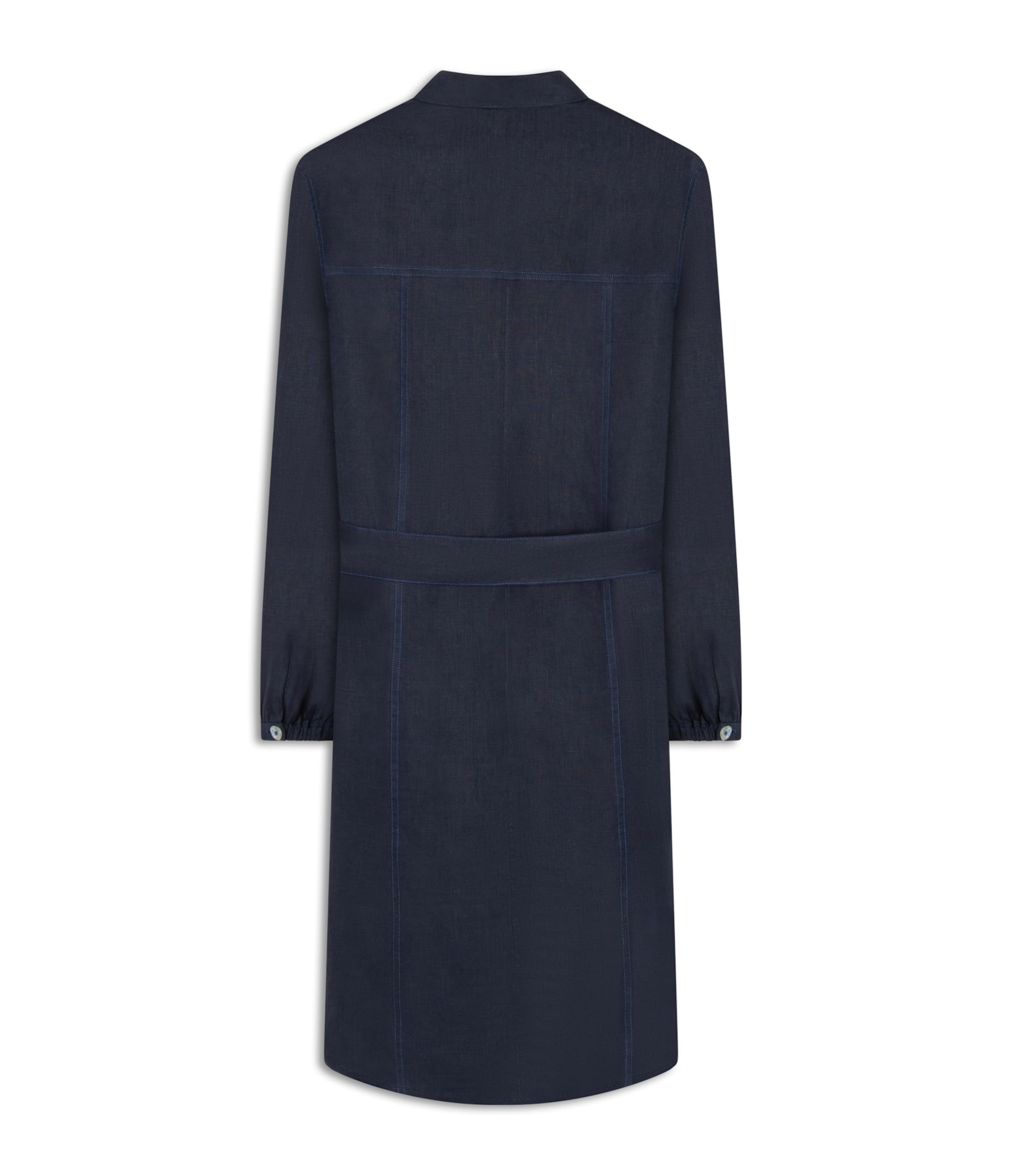 Vestido Linho  Emi  Liso Dark Navy