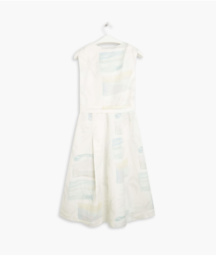 Vestido Linho  Fabiana Palm Acqua Branco