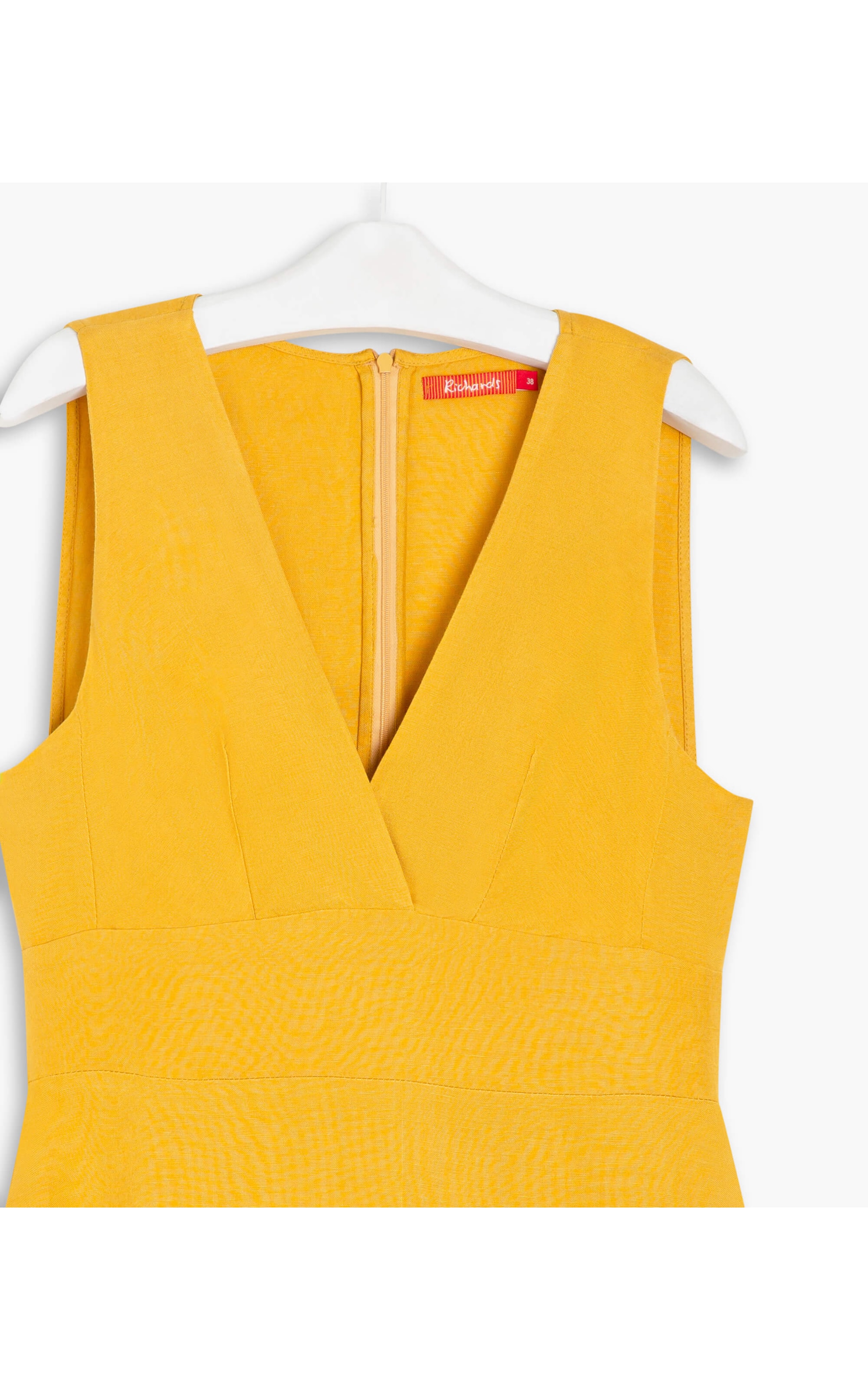 Vestido Linho  Georgia  Liso Amarelo