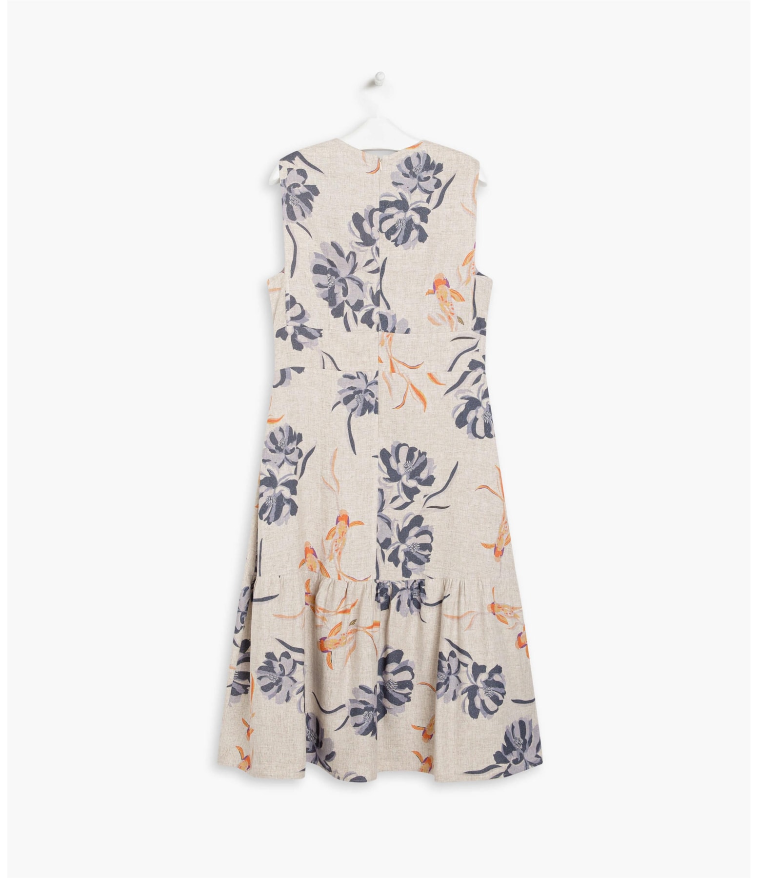 Vestido Linho  Gerogia Azul Bic