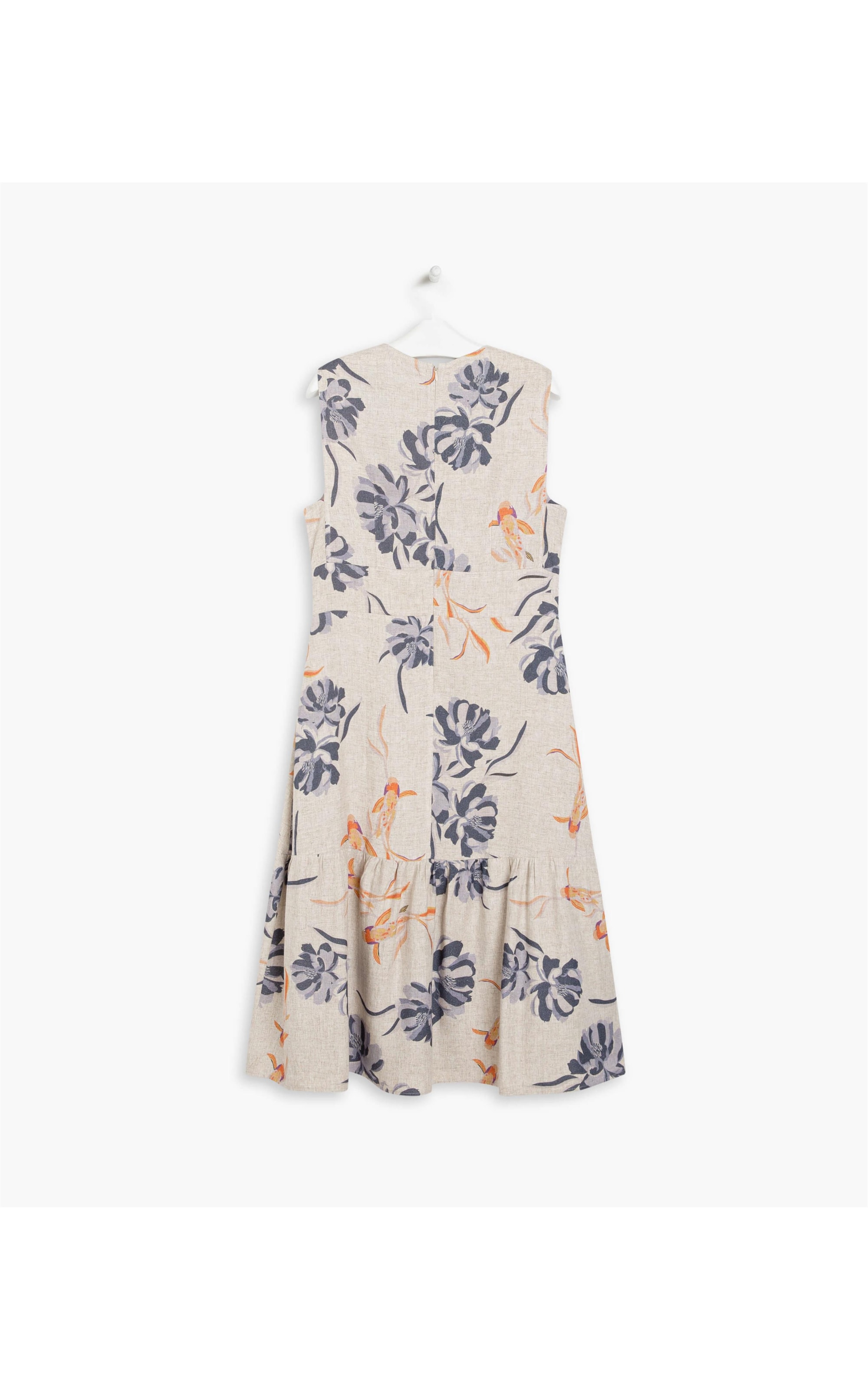 Vestido Linho  Gerogia Azul Bic