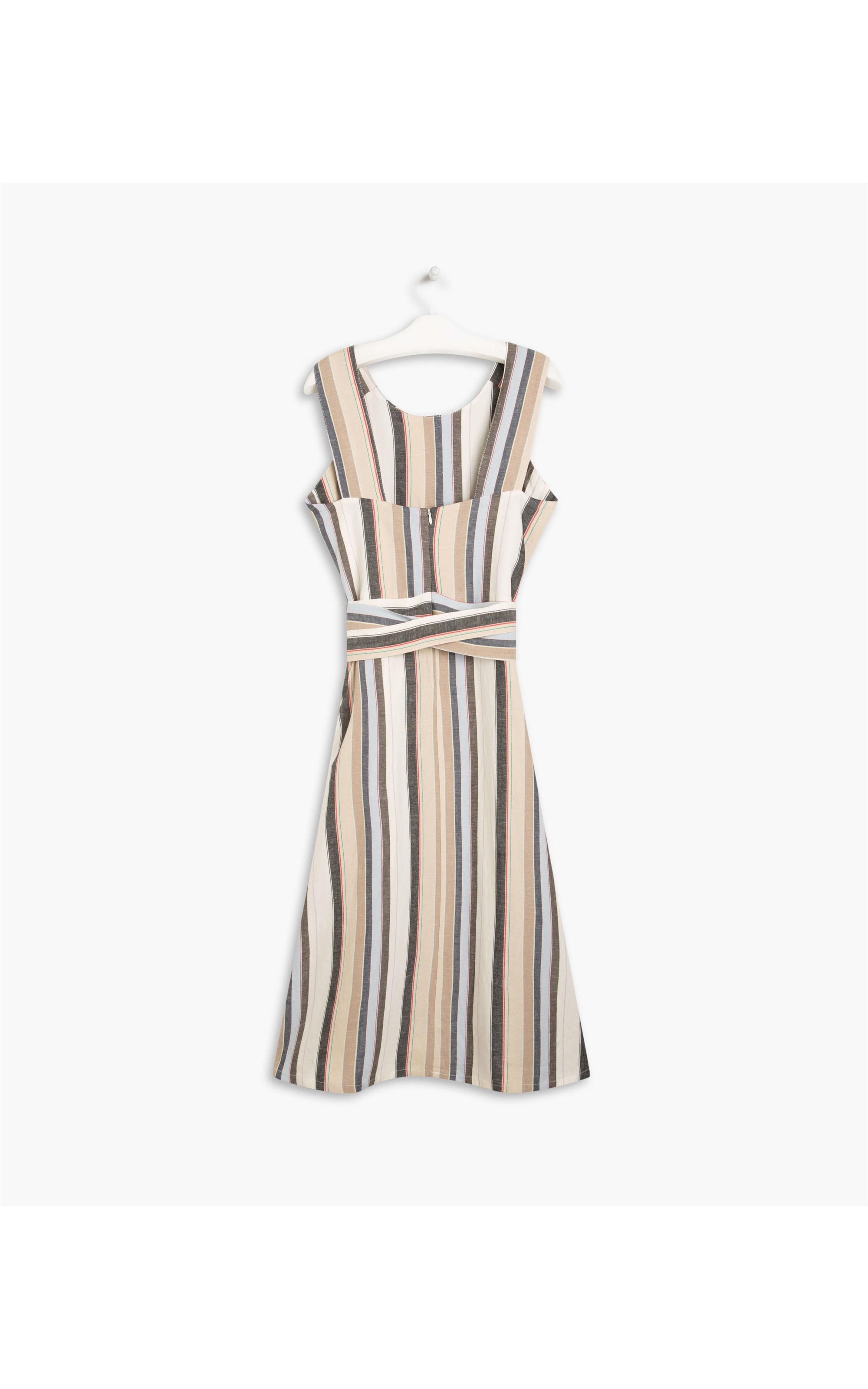 Vestido Linho  Glorinha  Ft Listrado Marinho