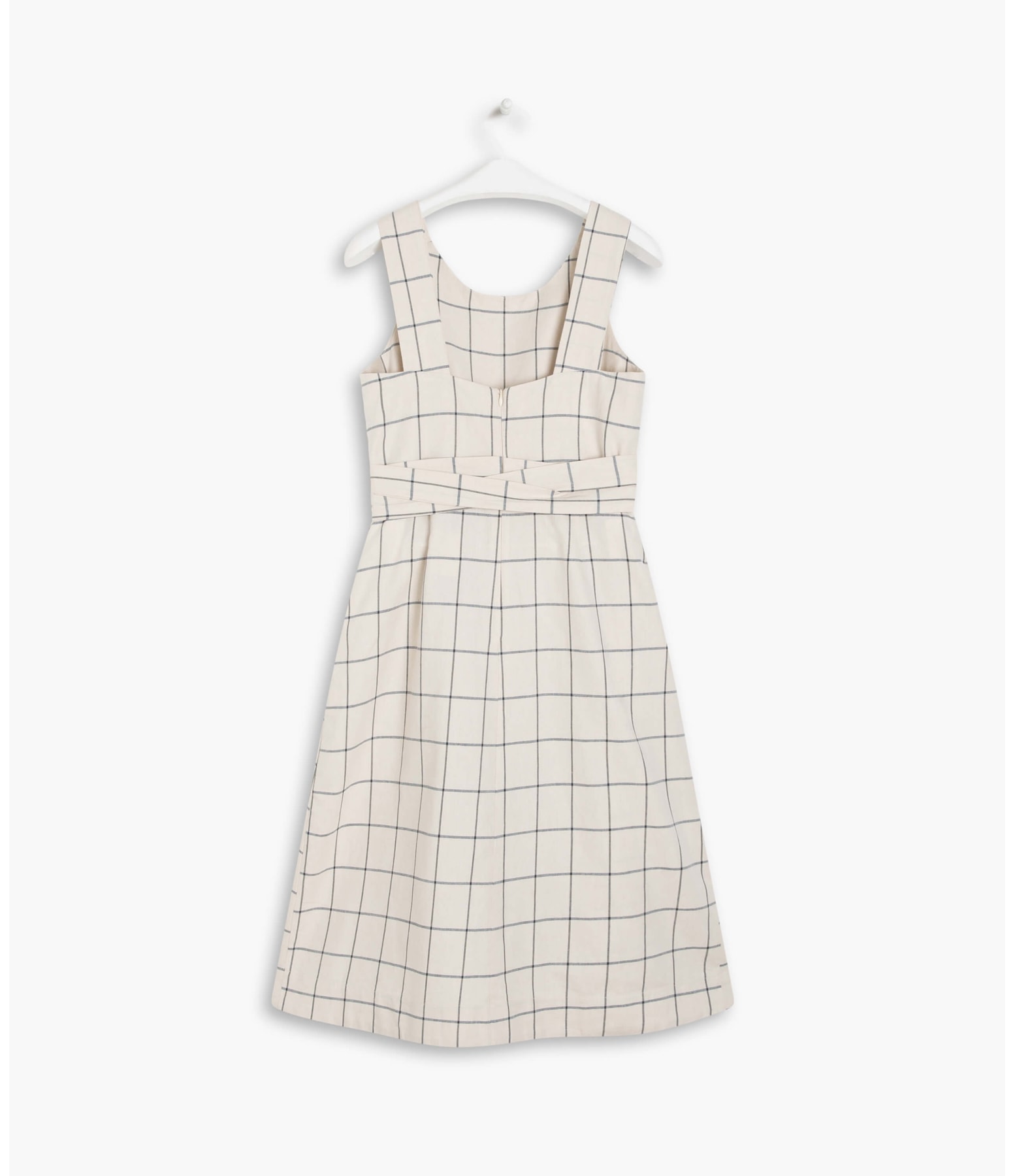 Vestido Linho  Glorinha  Ft Xadrez Camel