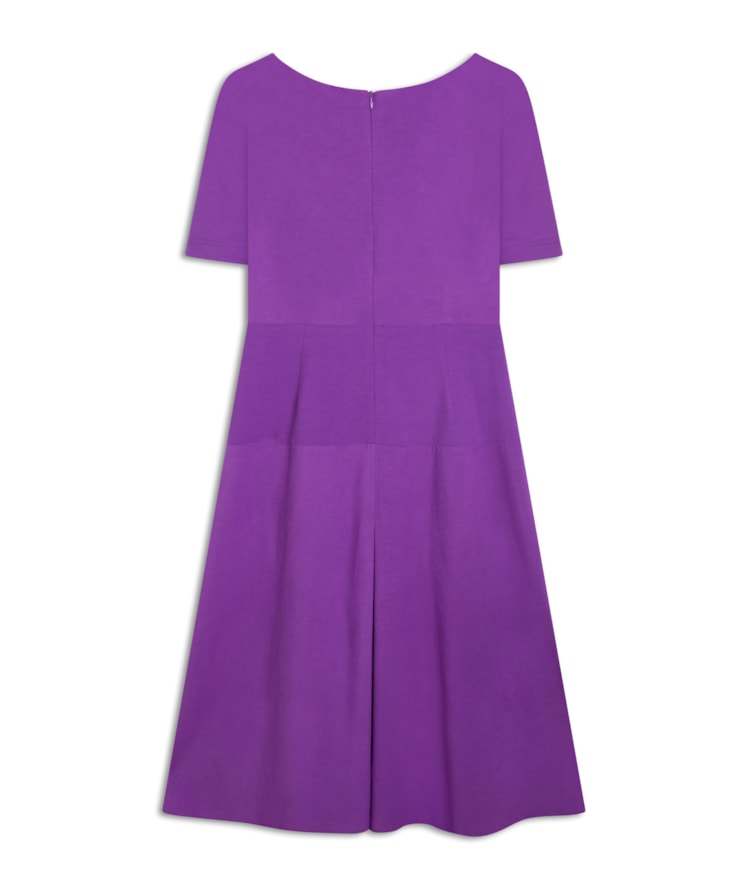 Vestido Linho  Ina  Liso Lilas