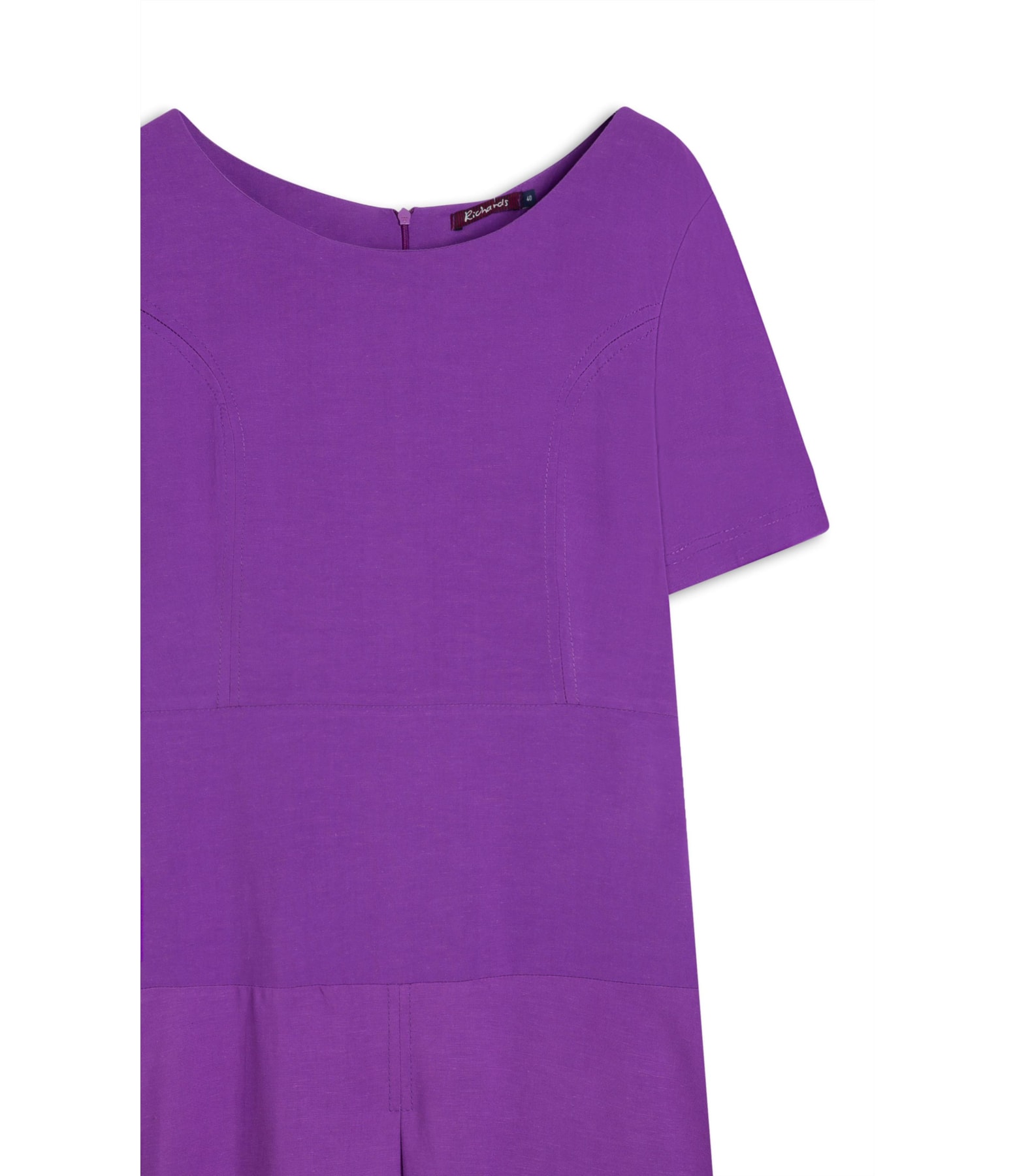 Vestido Linho  Ina  Liso Lilas