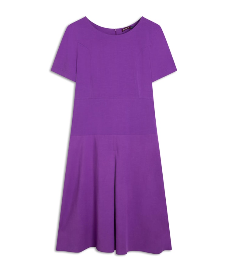 Vestido Linho  Ina  Liso Lilas