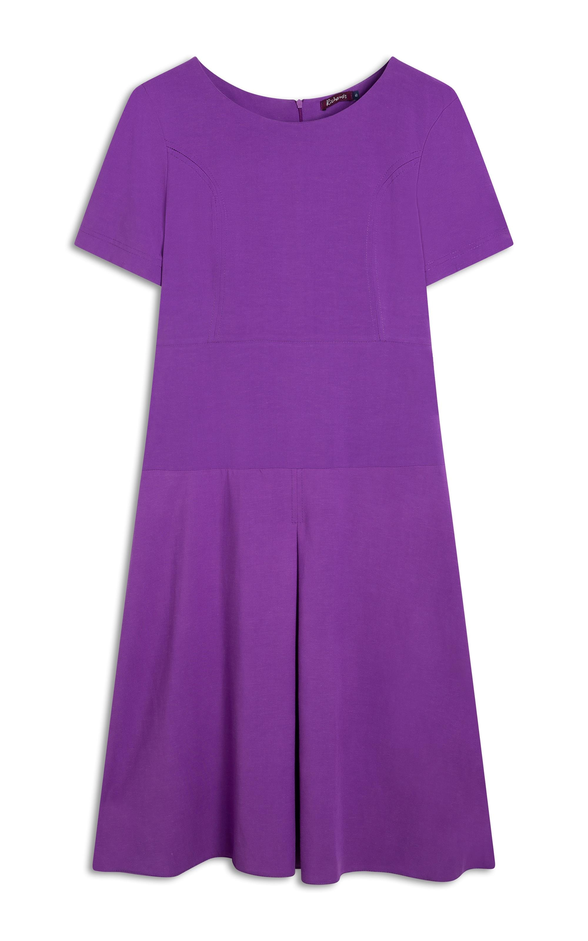 Vestido Linho  Ina  Liso Lilas