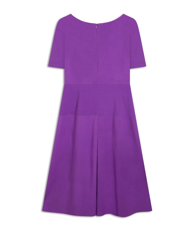Vestido Linho  Ina  Liso Lilas