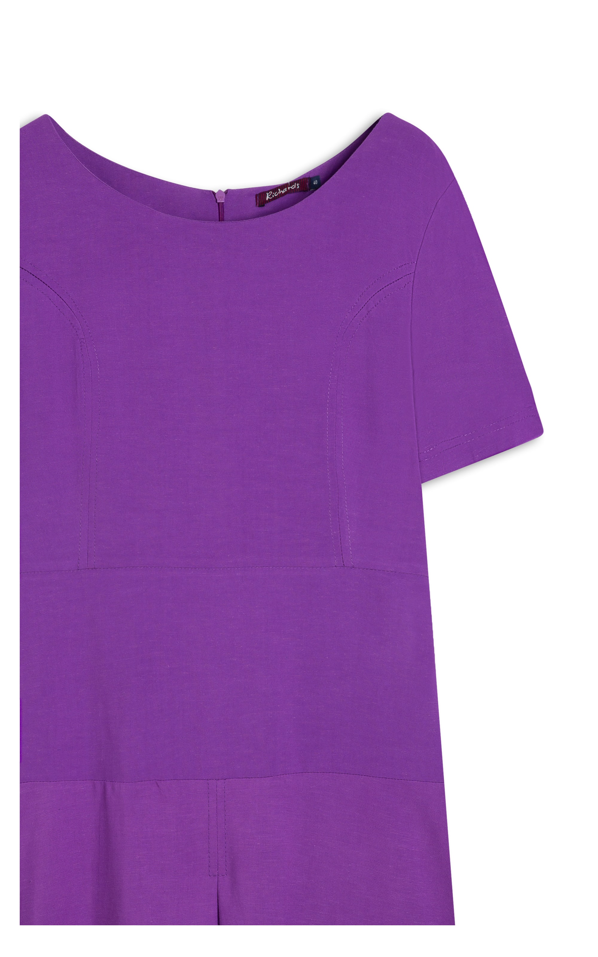 Vestido Linho  Ina  Liso Lilas