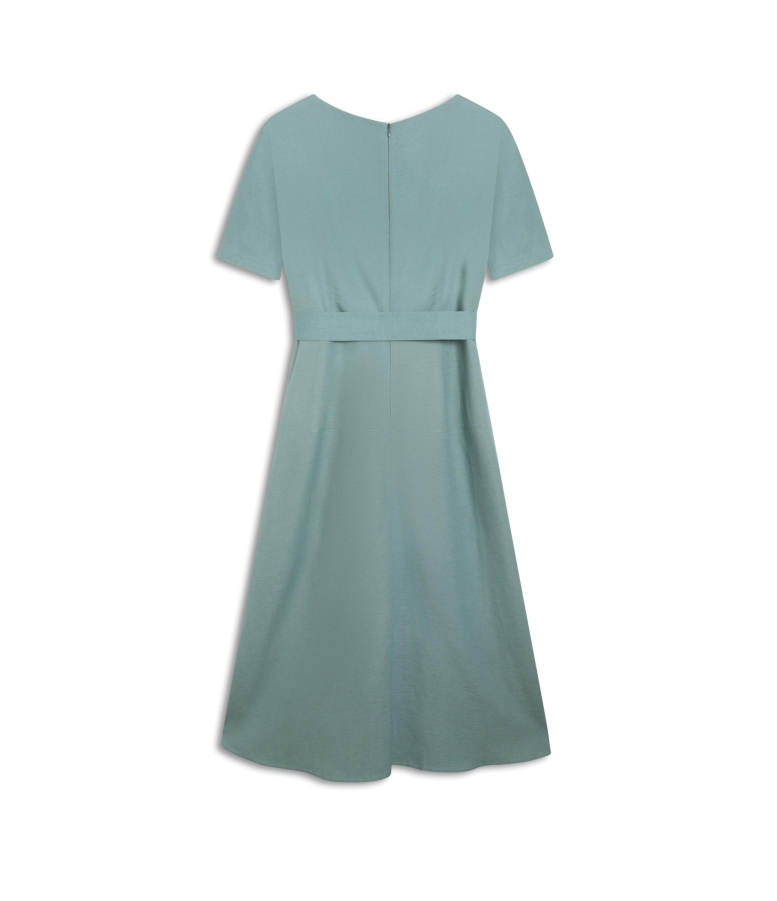 Vestido Linho  Ina  Liso Verde Claro