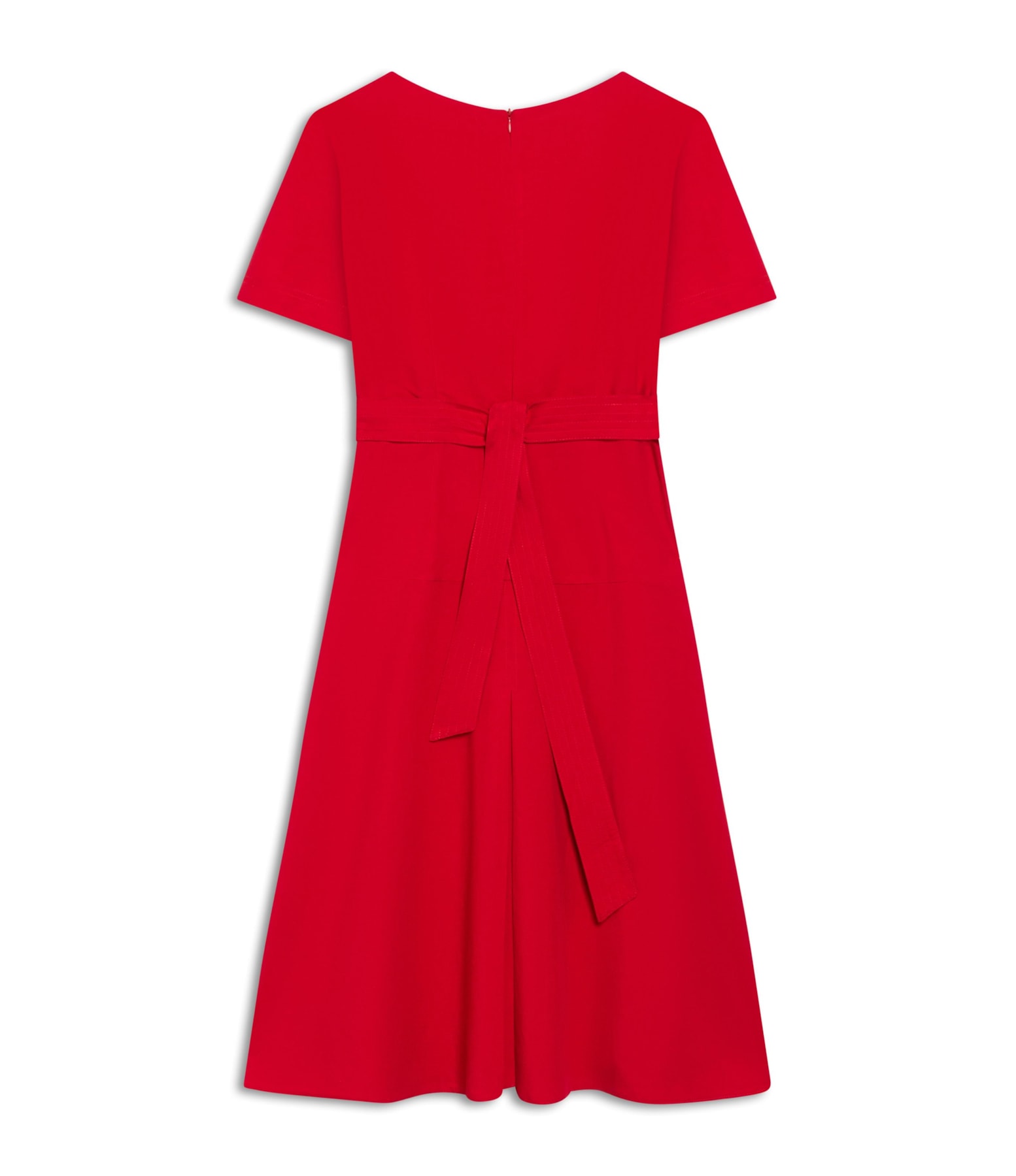 Vestido Linho  Ina  Liso Vermelho Vivo