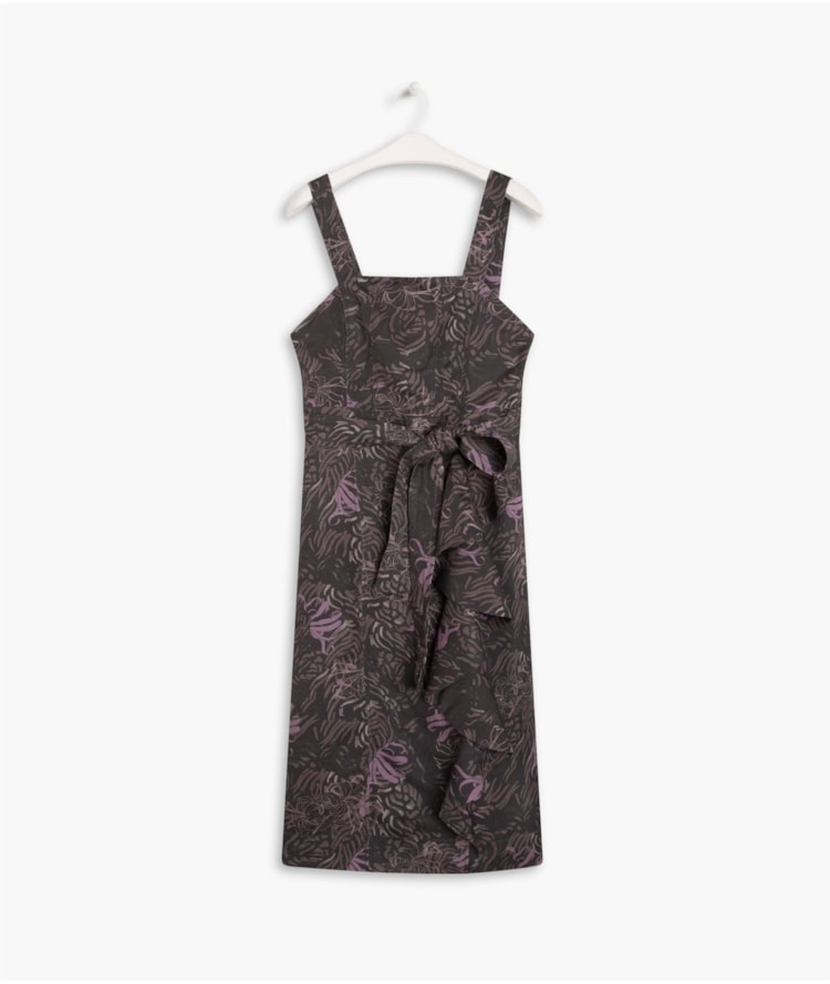 Vestido Linho  Inara  Estampa Tiger Grafite